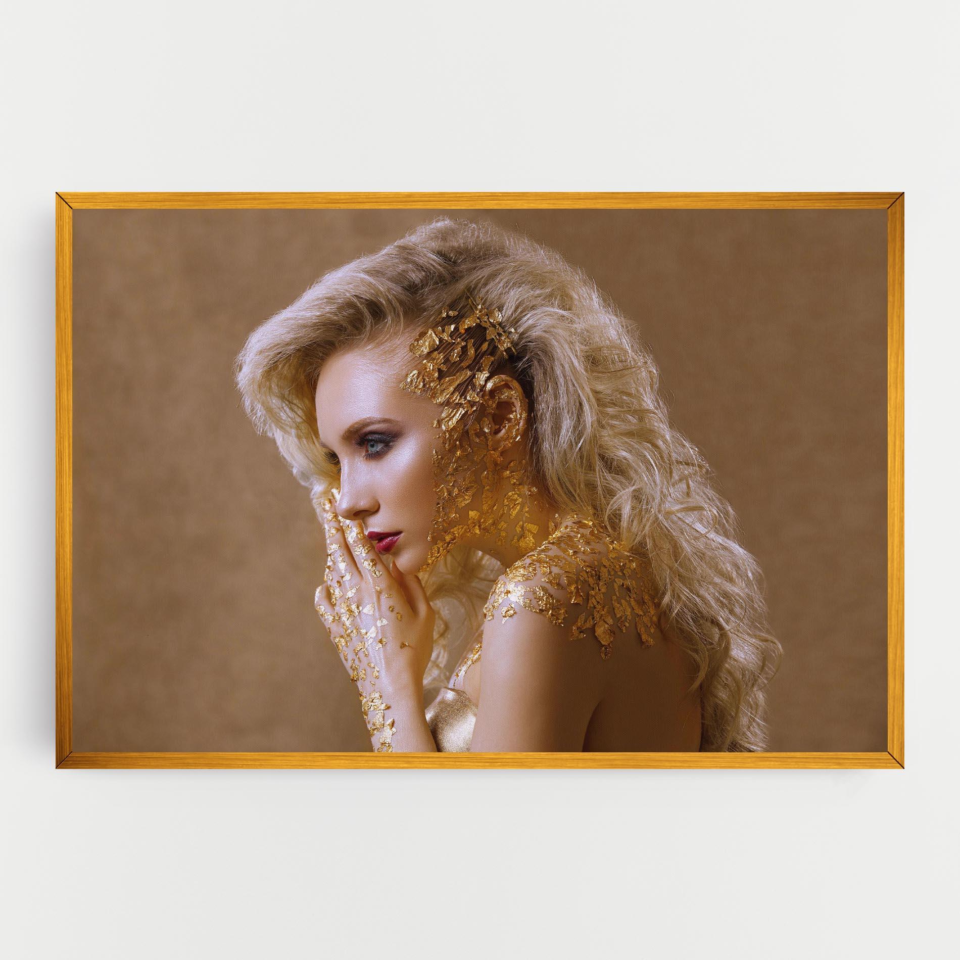 Obraz na Płótnie Gold Paper Makeup mockup 0