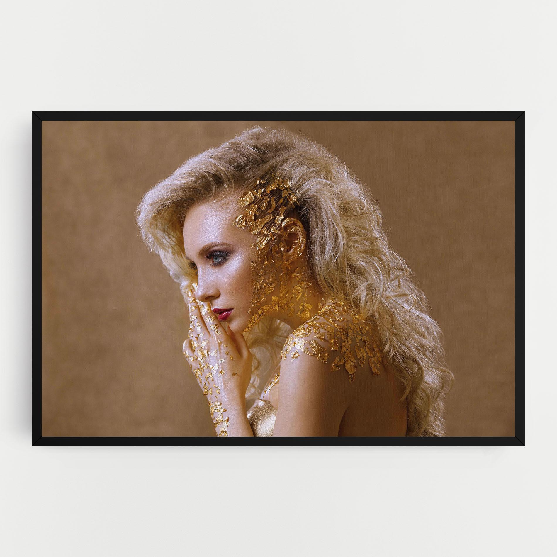 Obraz na Płótnie Gold Paper Makeup mockup 0