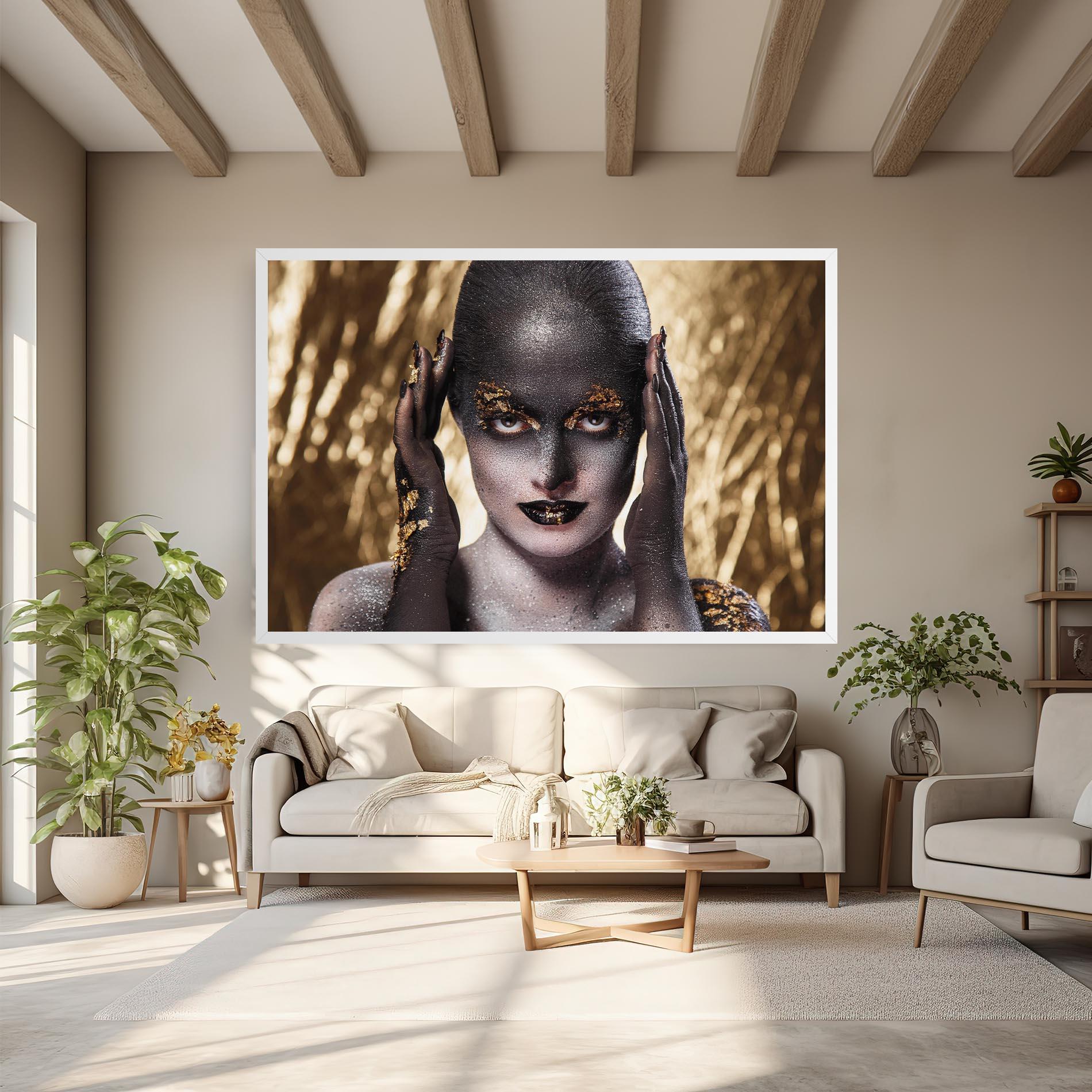 Obraz na Płótnie Glitter Artistic Makeup mockup 6