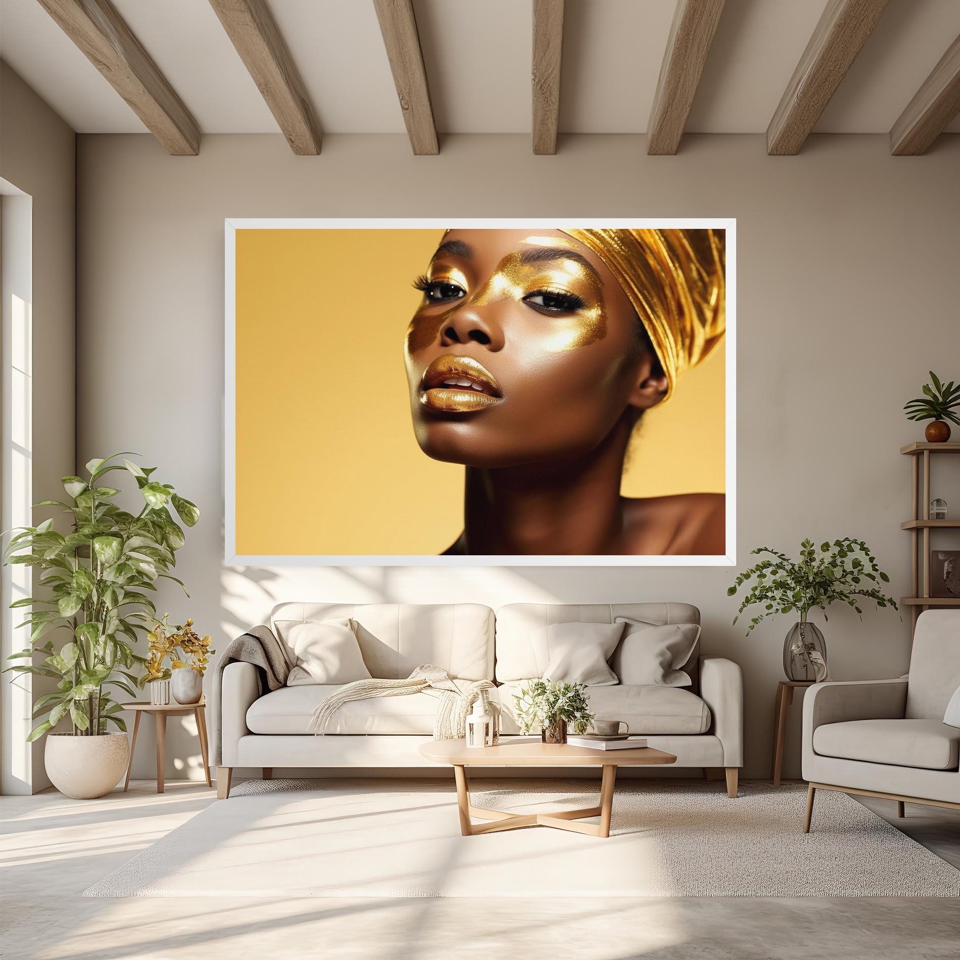 Obraz na Płótnie Gold Headdress mockup 6