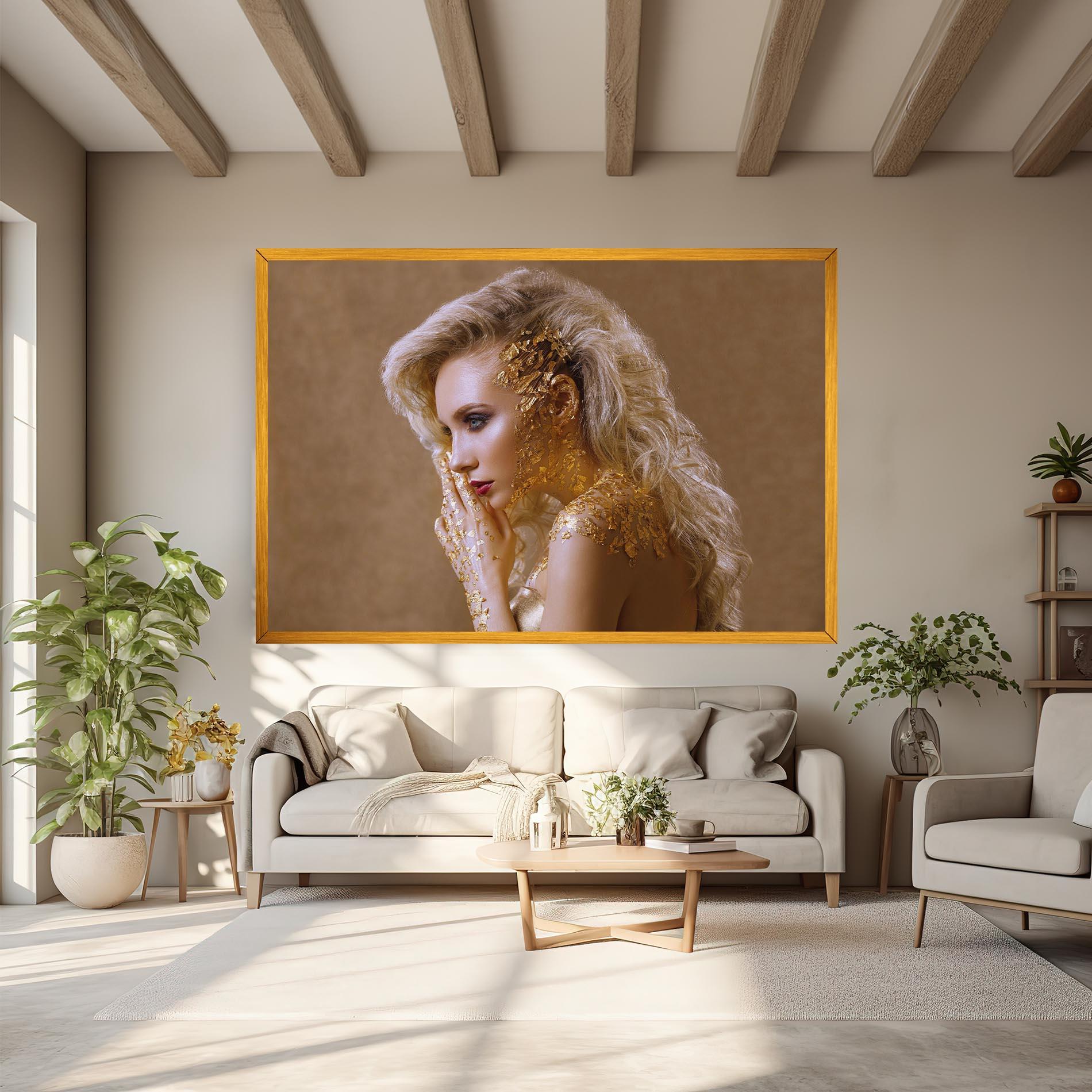 Obraz na Płótnie Gold Paper Makeup mockup 6