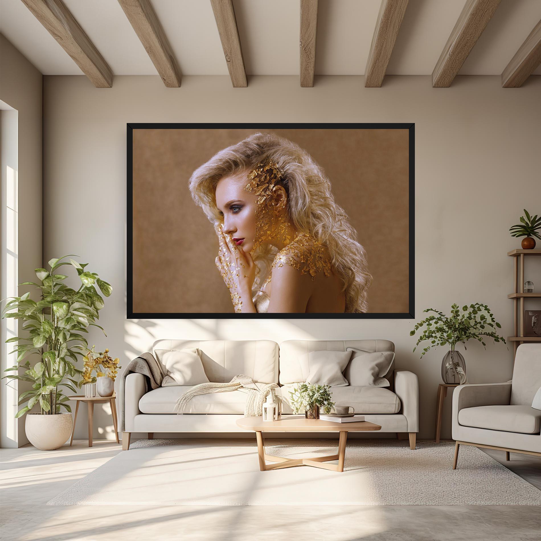 Obraz na Płótnie Gold Paper Makeup mockup 6