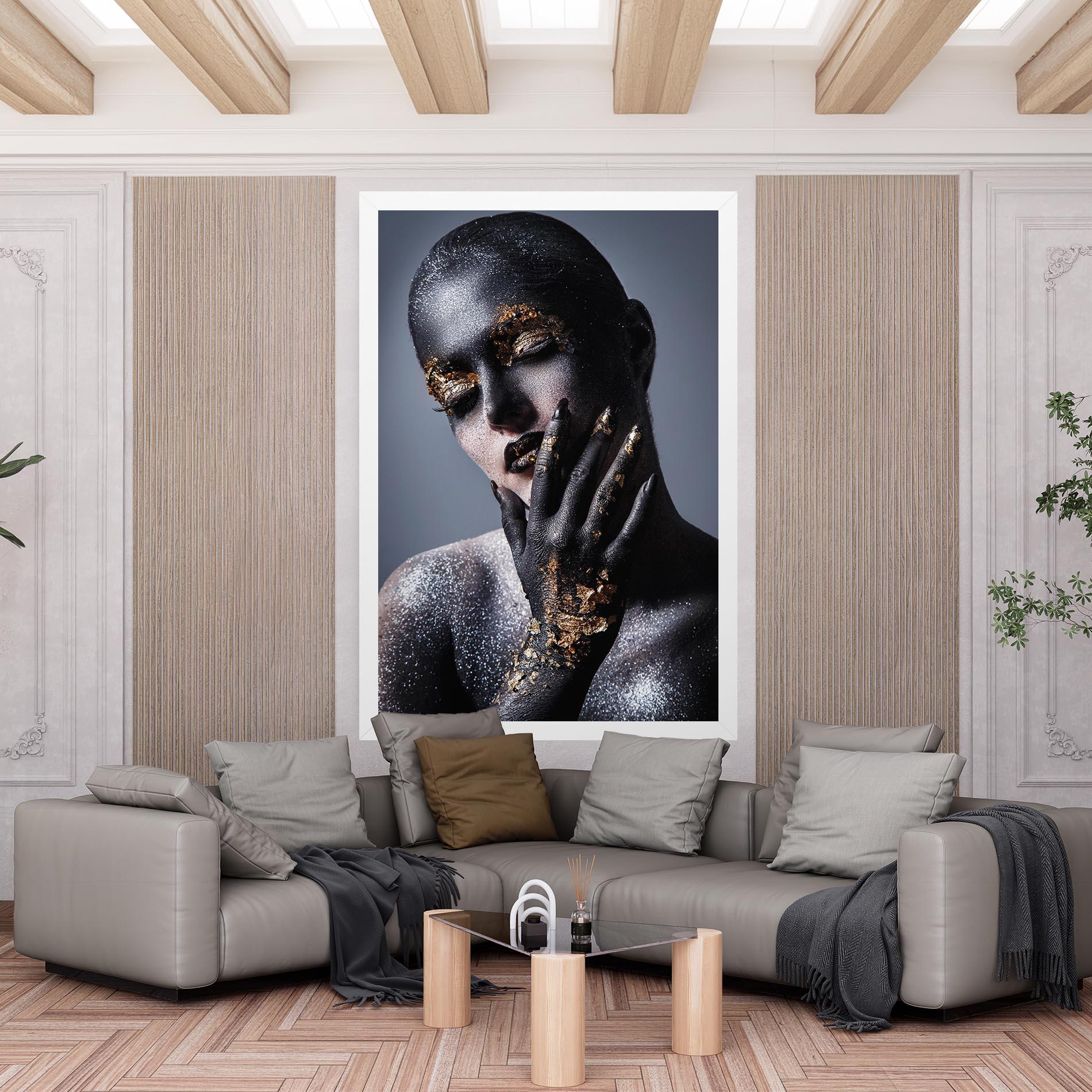 Obraz na Płótnie Artistic Black Makeup mockup 6