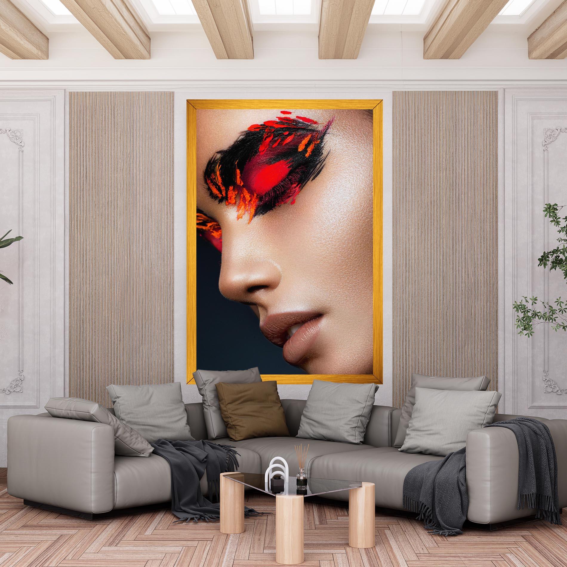 Obraz na Płótnie Fire Make Up mockup 6