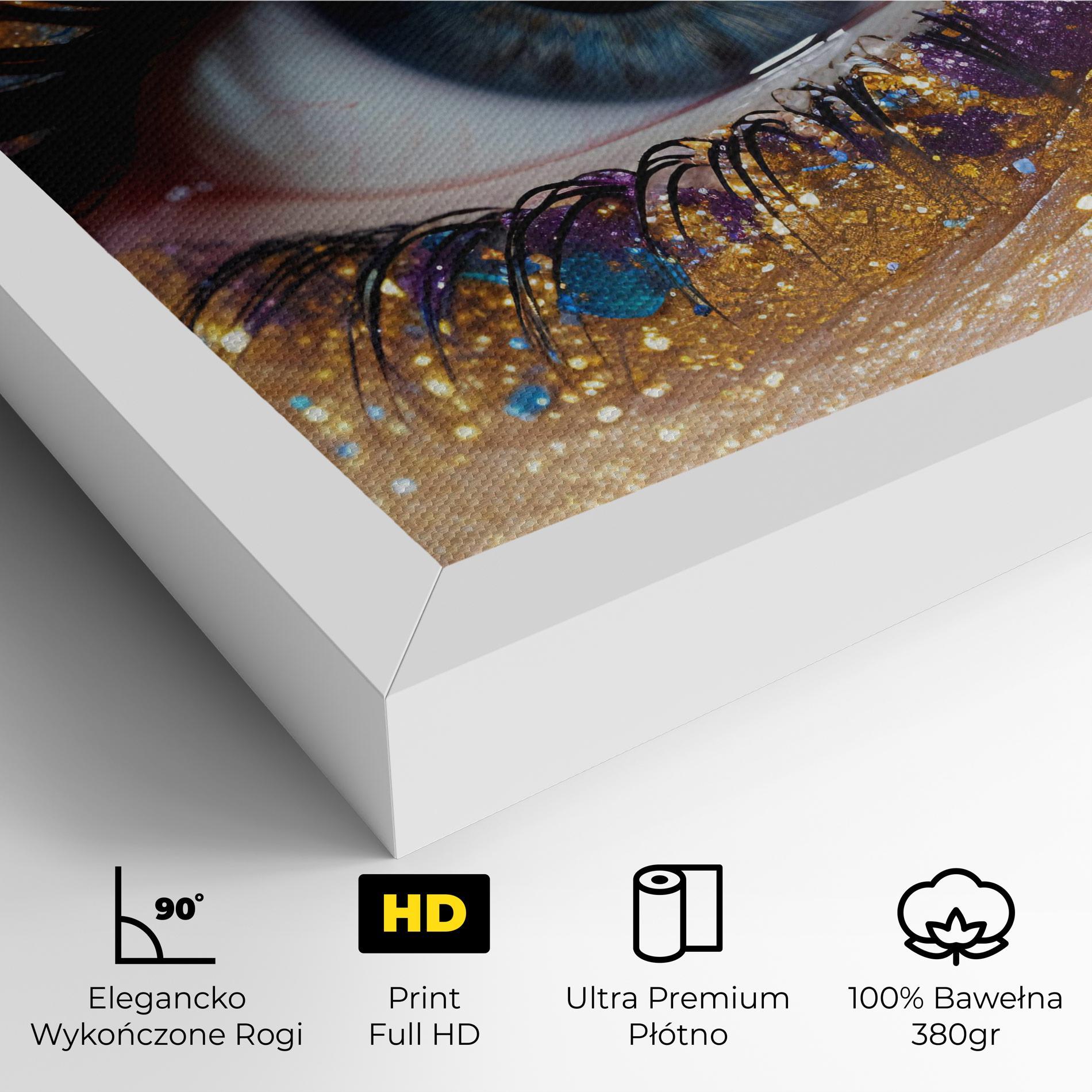 Obraz na Płótnie Blue Eye Make Up mockup 4