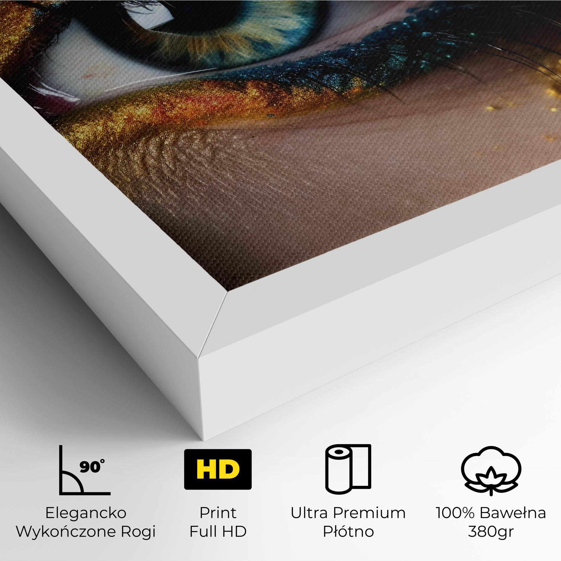 Obraz na Płótnie Blue Green Eye Makeup mockup 4