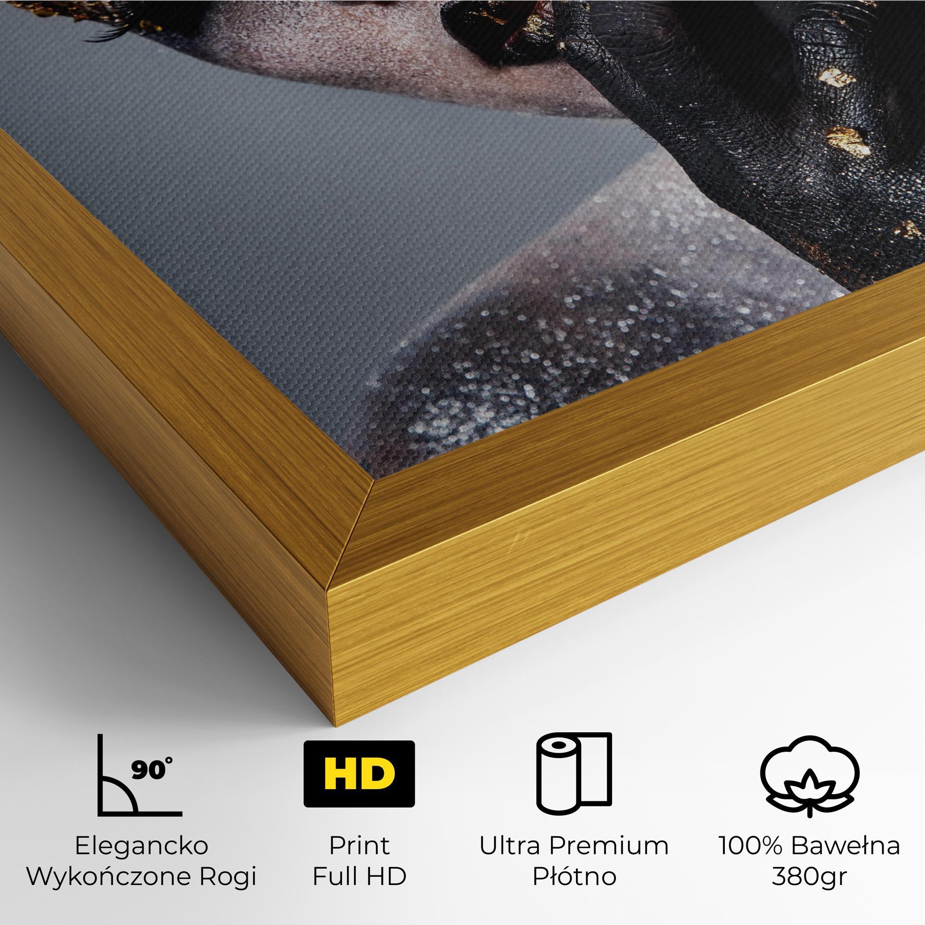 Obraz na Płótnie Black Artistic Makeup mockup 4