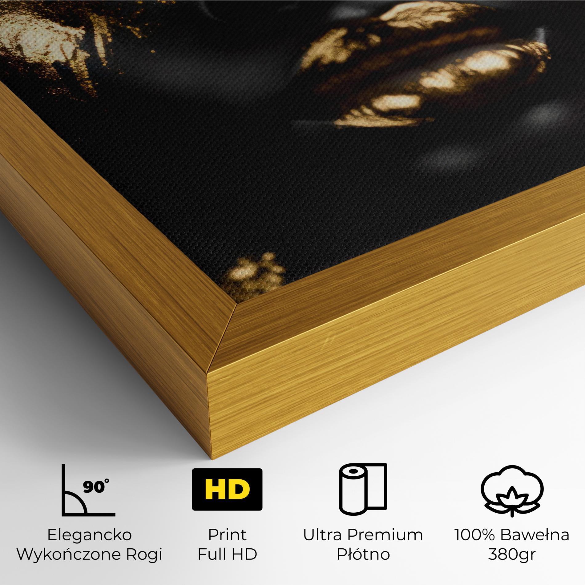 Obraz na Płótnie Gold Eyes Makeup mockup 4