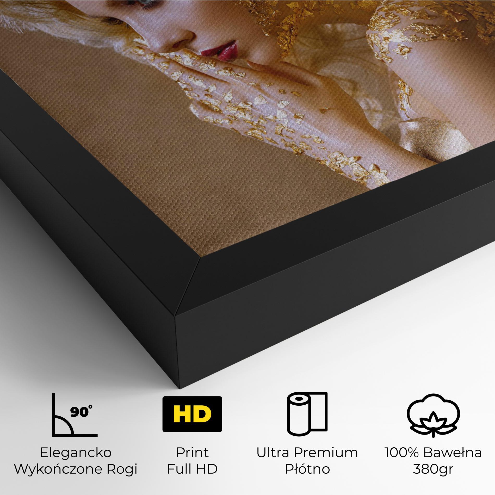 Obraz na Płótnie Gold Paper Makeup mockup 4