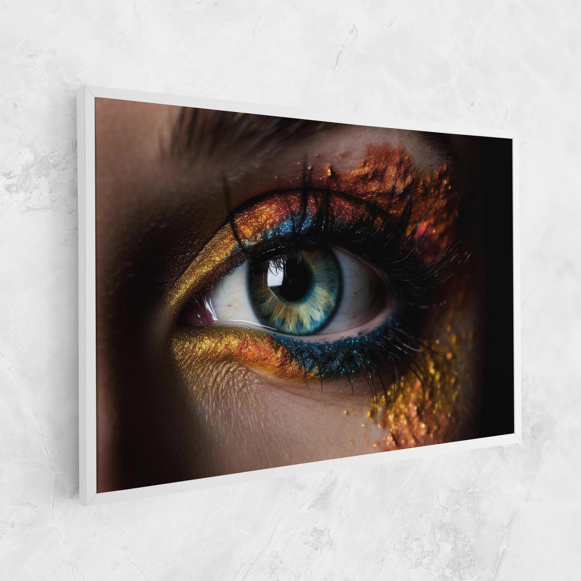 Obraz na Płótnie Blue Green Eye Makeup mockup 1