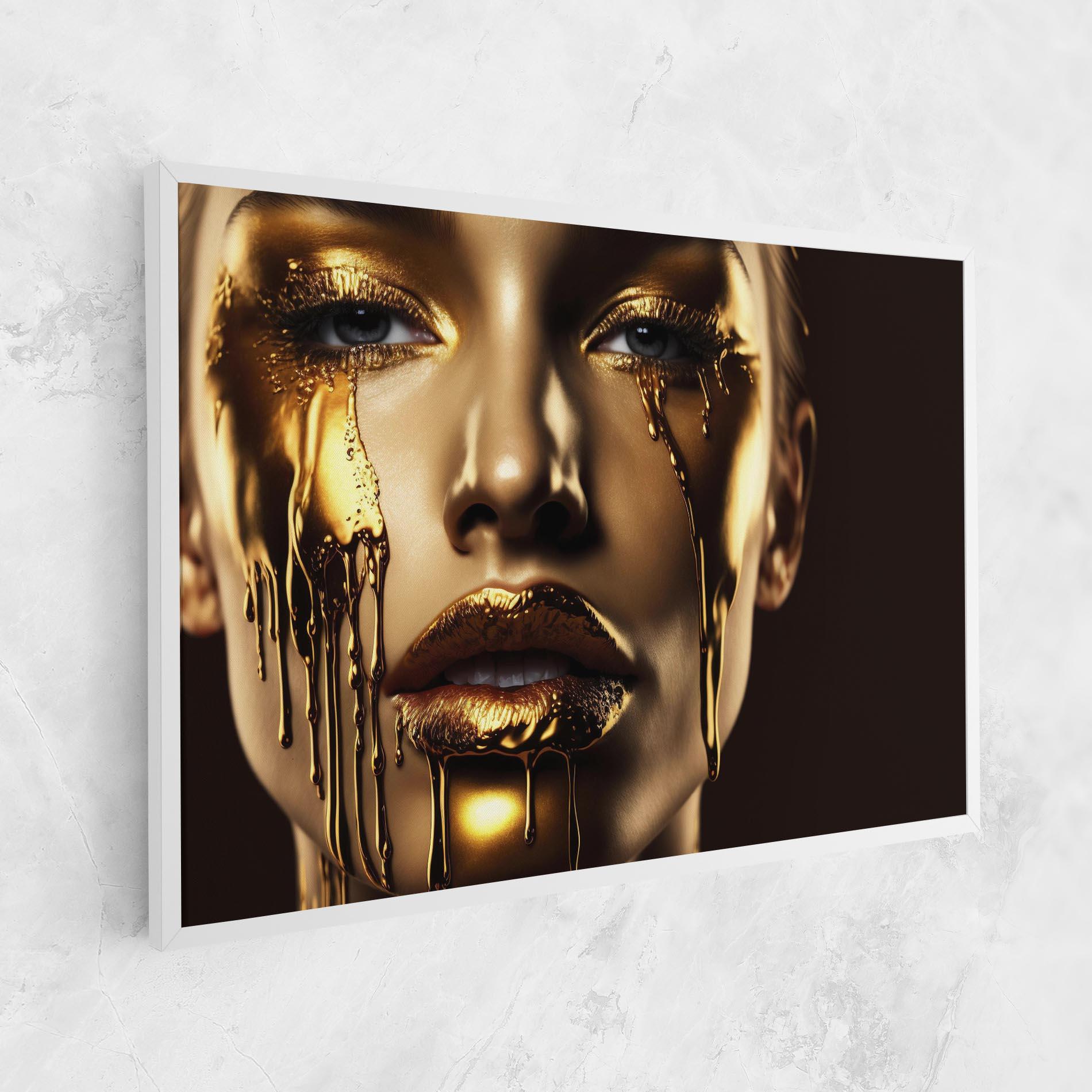 Obraz na Płótnie Gold Dripping Makeup mockup 1