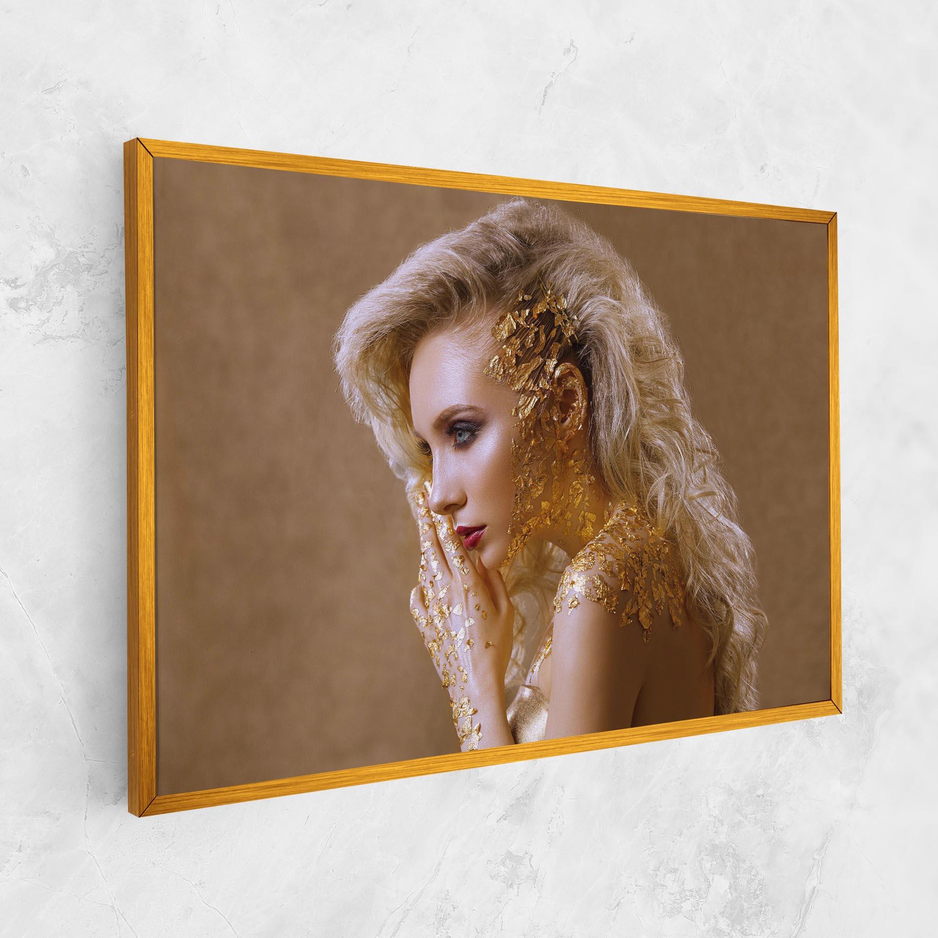 Obraz na Płótnie Gold Paper Makeup mockup 1