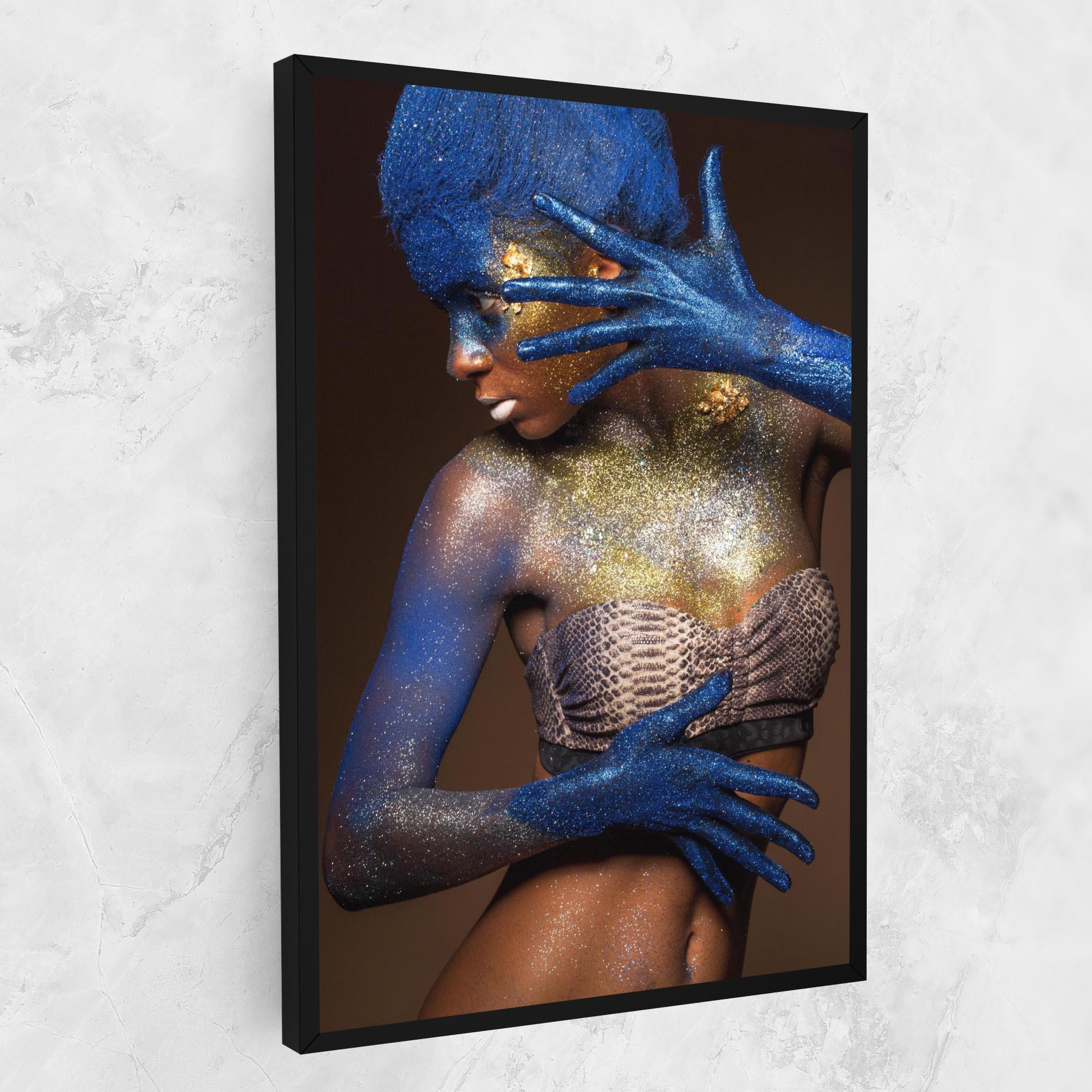 Obraz na Płótnie Blue Hair Make Up mockup 1