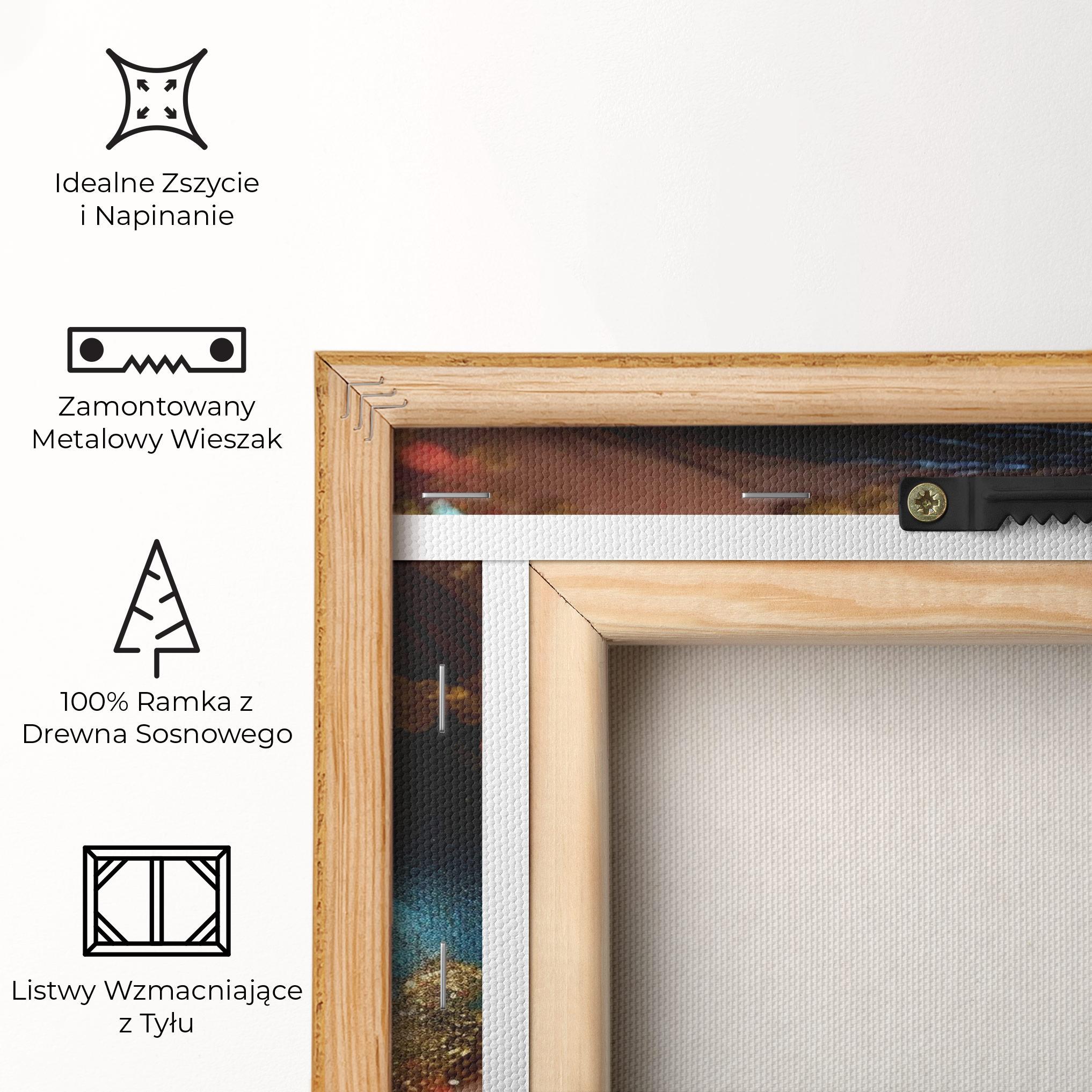 Obraz na Płótnie Blue Gold Glitter mockup 5