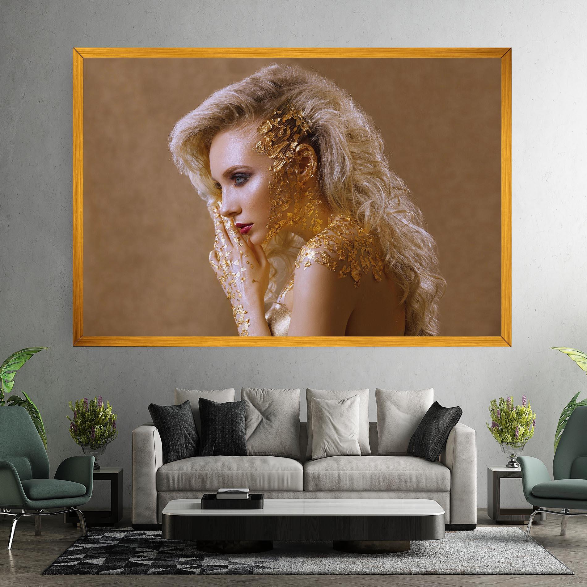 Obraz na Płótnie Gold Paper Makeup mockup 7