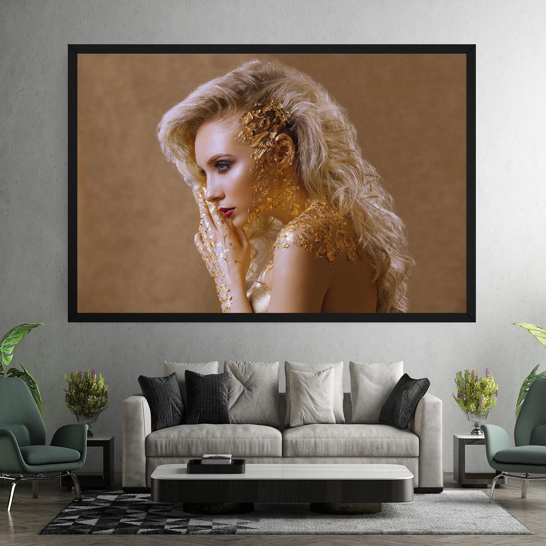 Obraz na Płótnie Gold Paper Makeup mockup 7