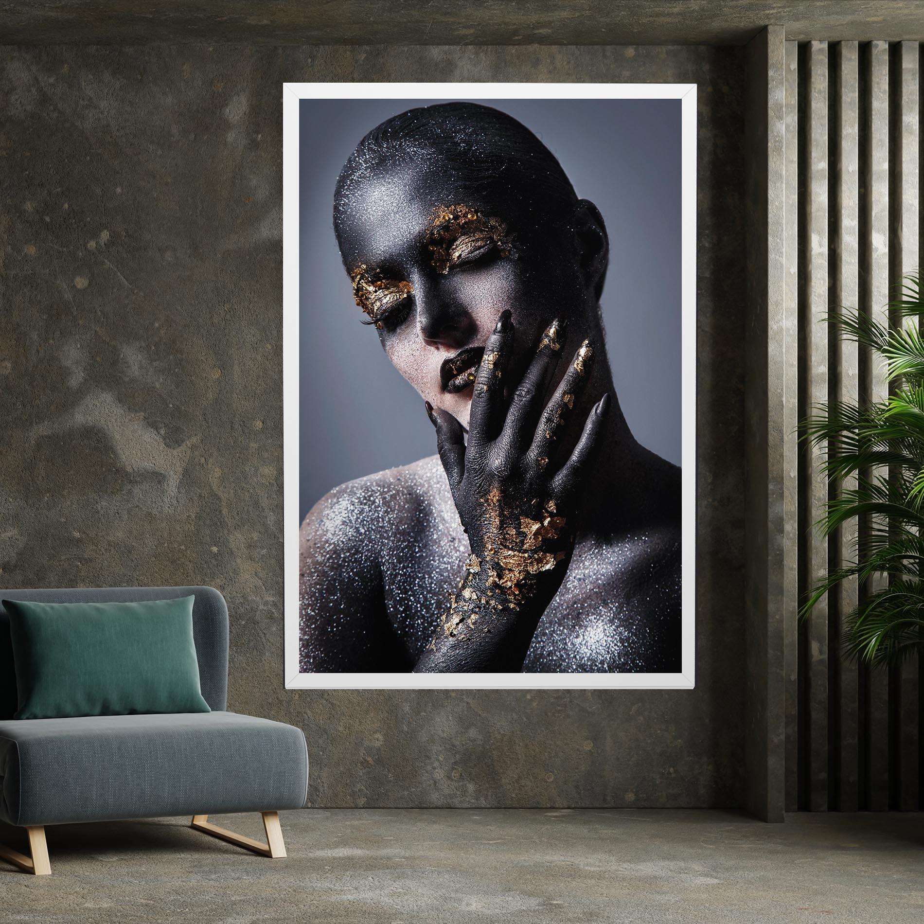 Obraz na Płótnie Artistic Black Makeup mockup 7