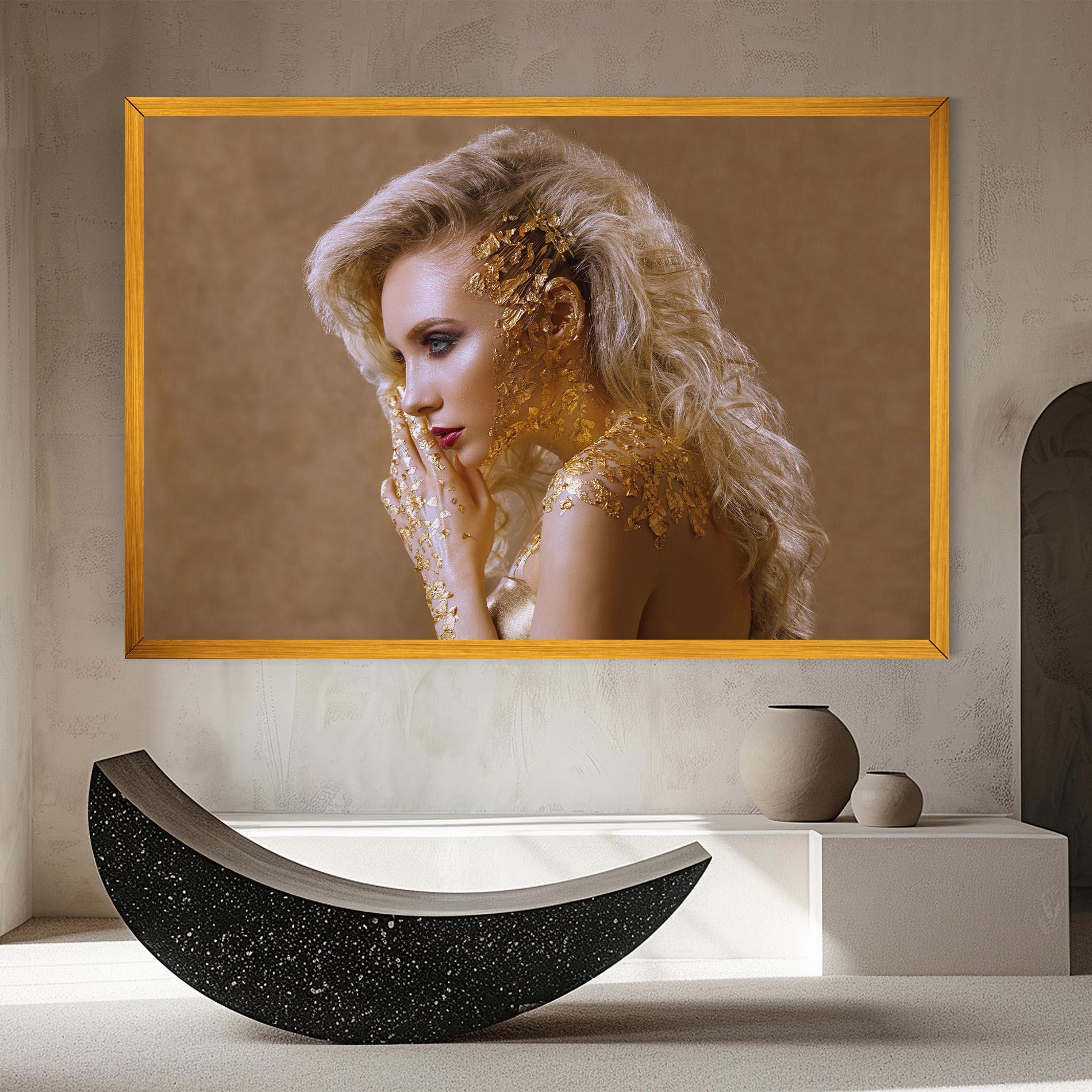 Obraz na Płótnie Gold Paper Makeup mockup 8