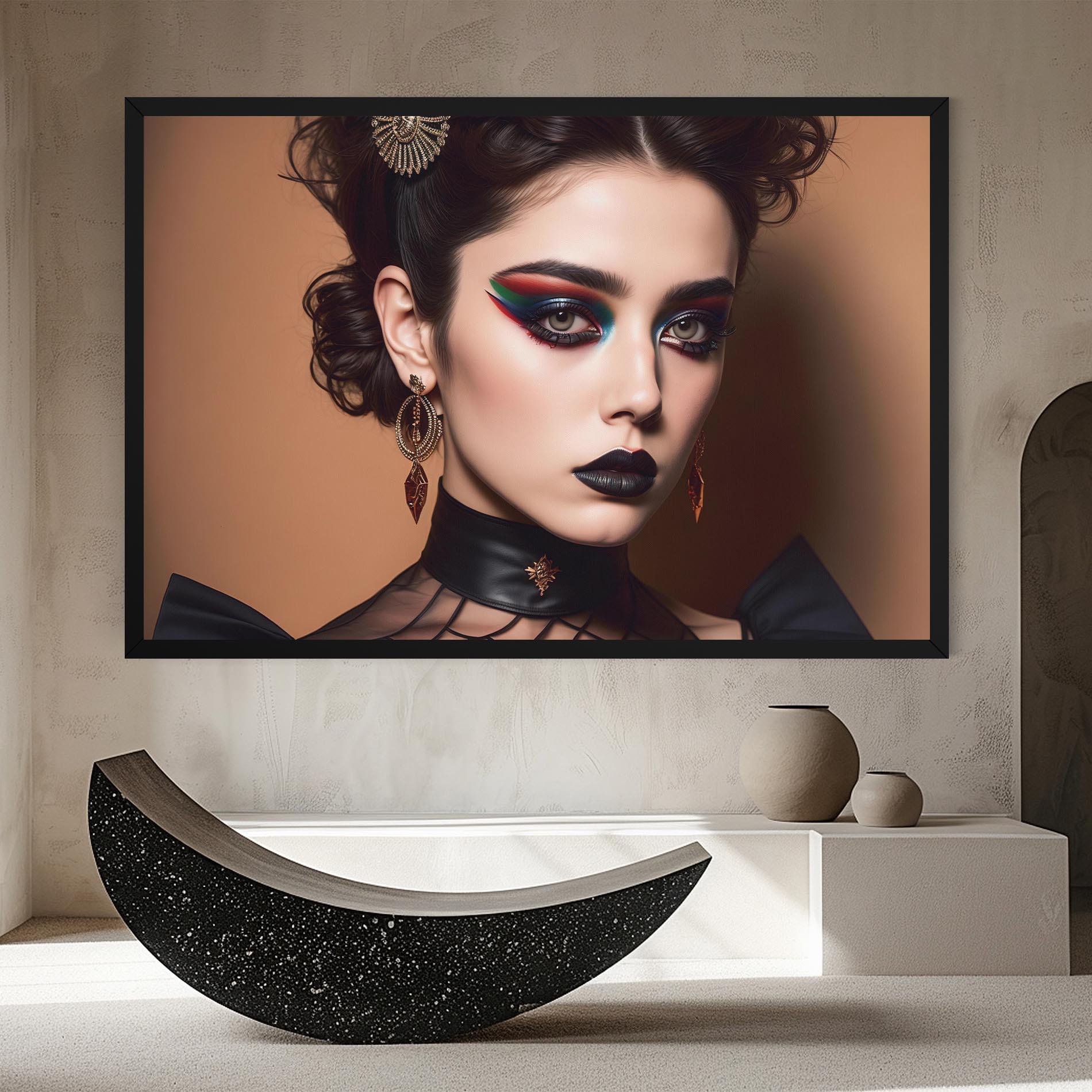 Obraz na Płótnie Black Lips Makeup mockup 8