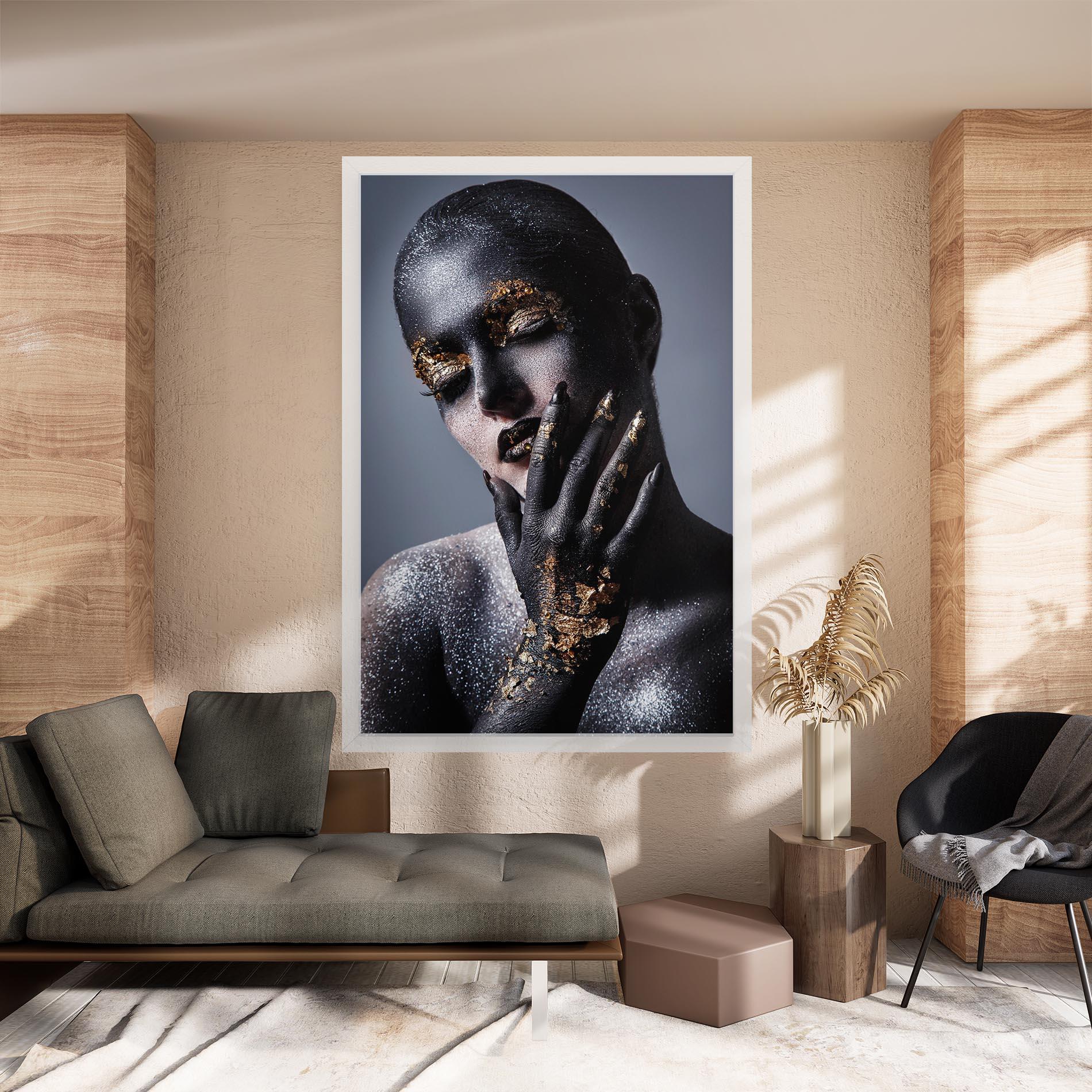 Obraz na Płótnie Artistic Black Makeup mockup 8