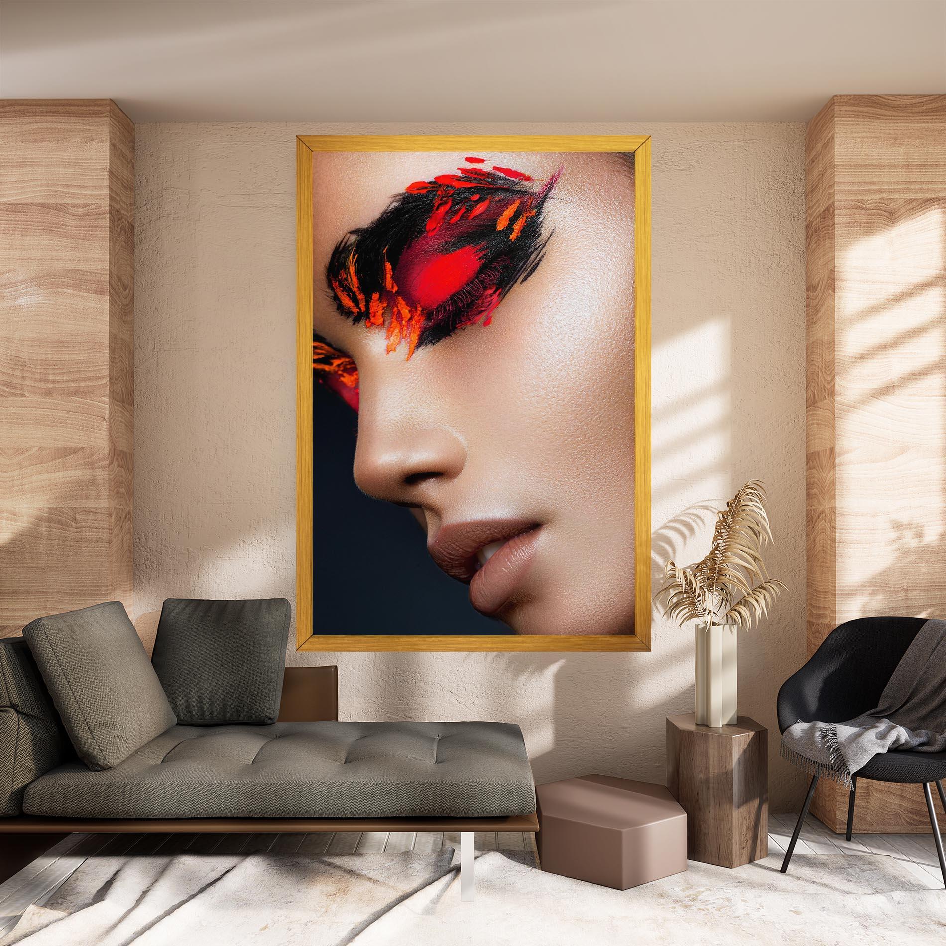 Obraz na Płótnie Fire Make Up mockup 8