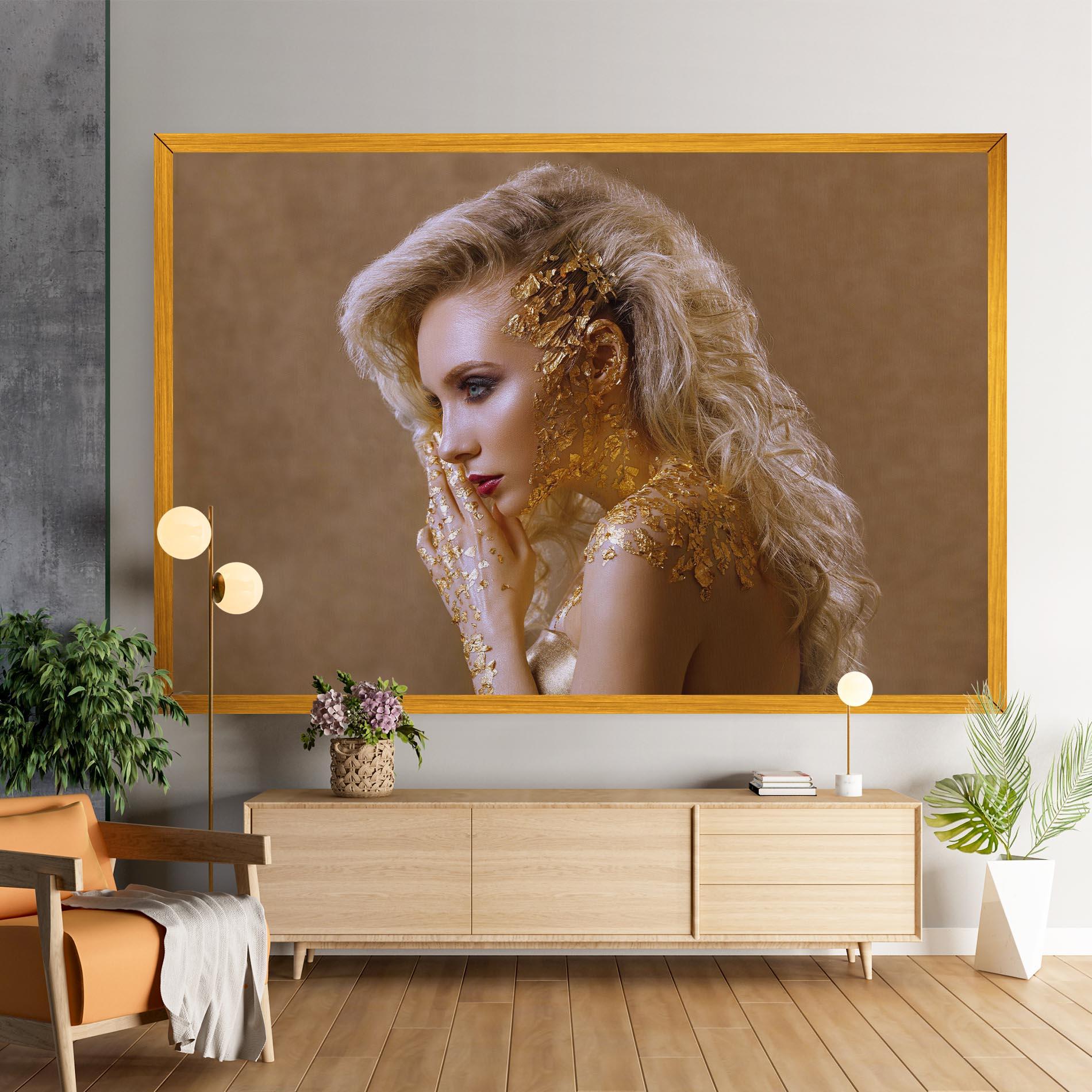 Obraz na Płótnie Gold Paper Makeup mockup 9