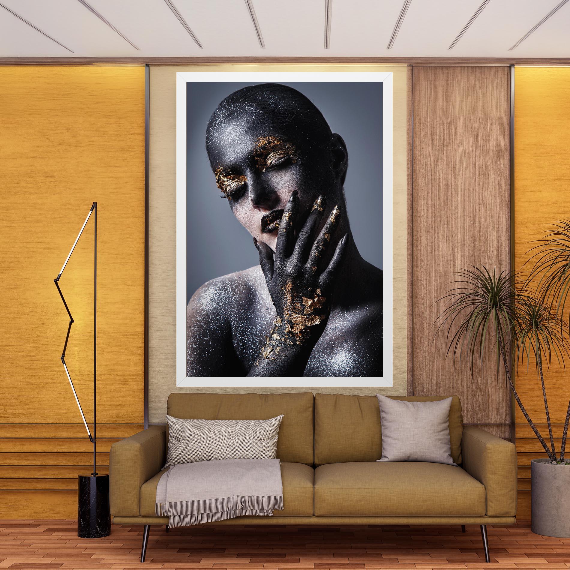 Obraz na Płótnie Artistic Black Makeup mockup 9