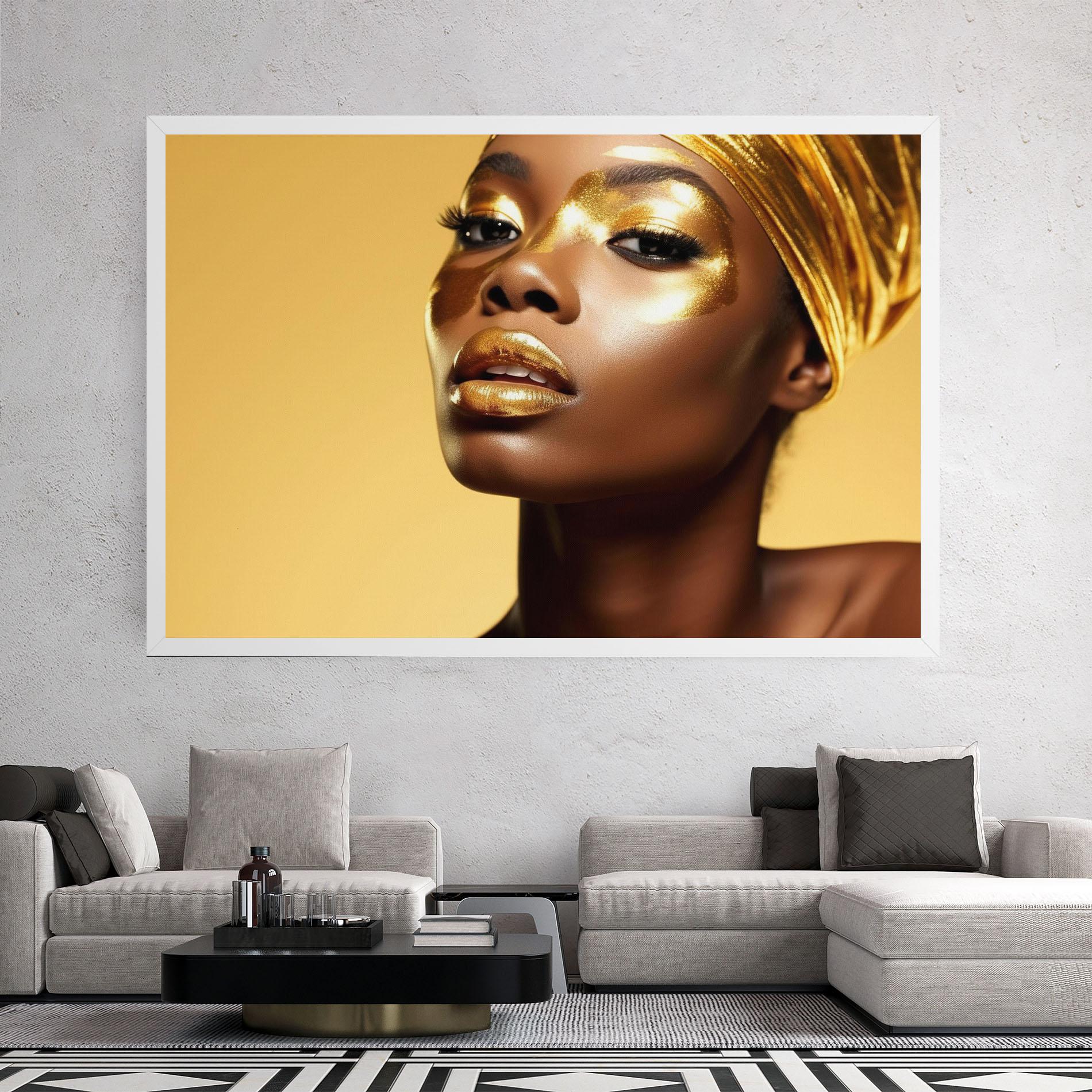 Obraz na Płótnie Gold Headdress mockup 2