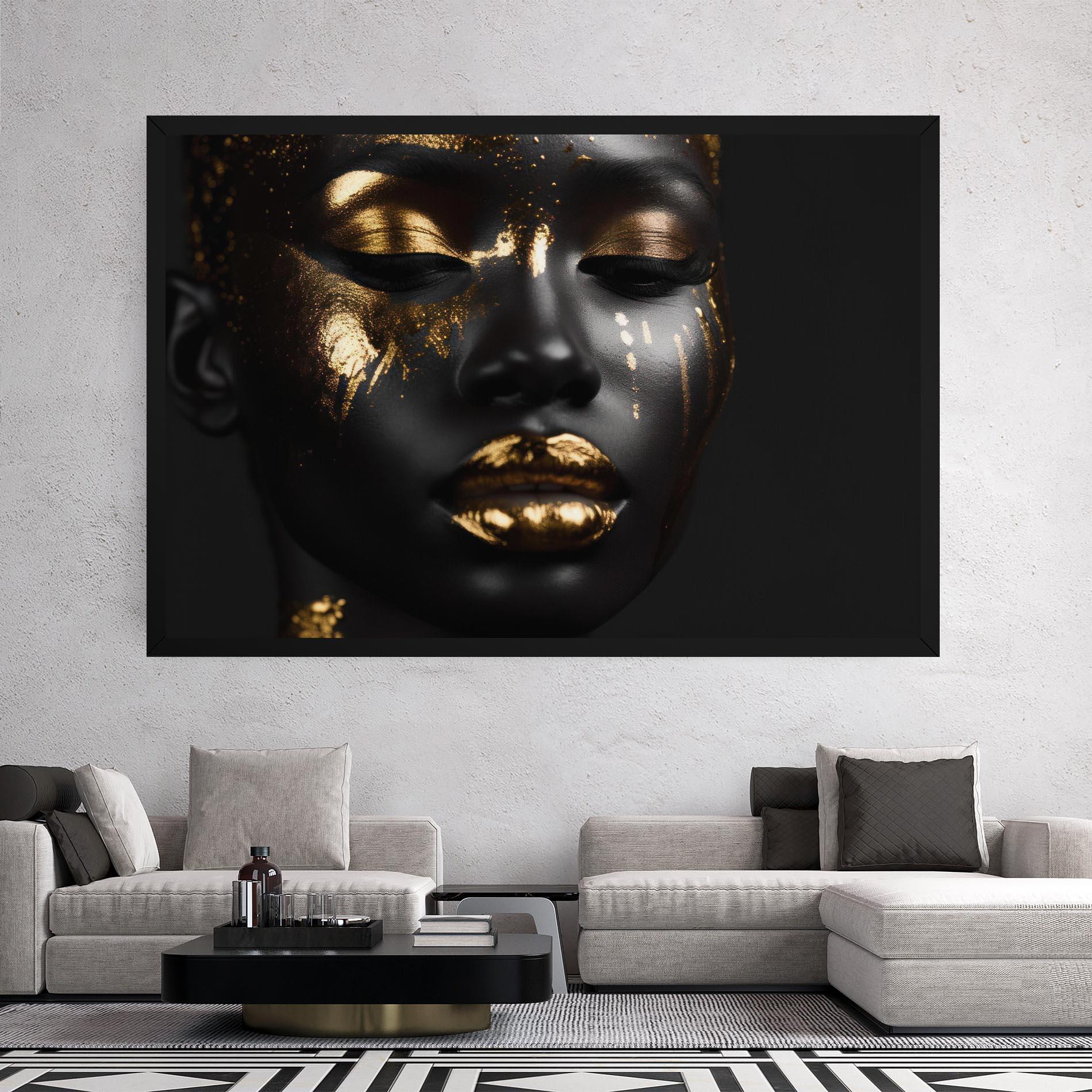 Obraz na Płótnie Gold Eyes Makeup mockup 2