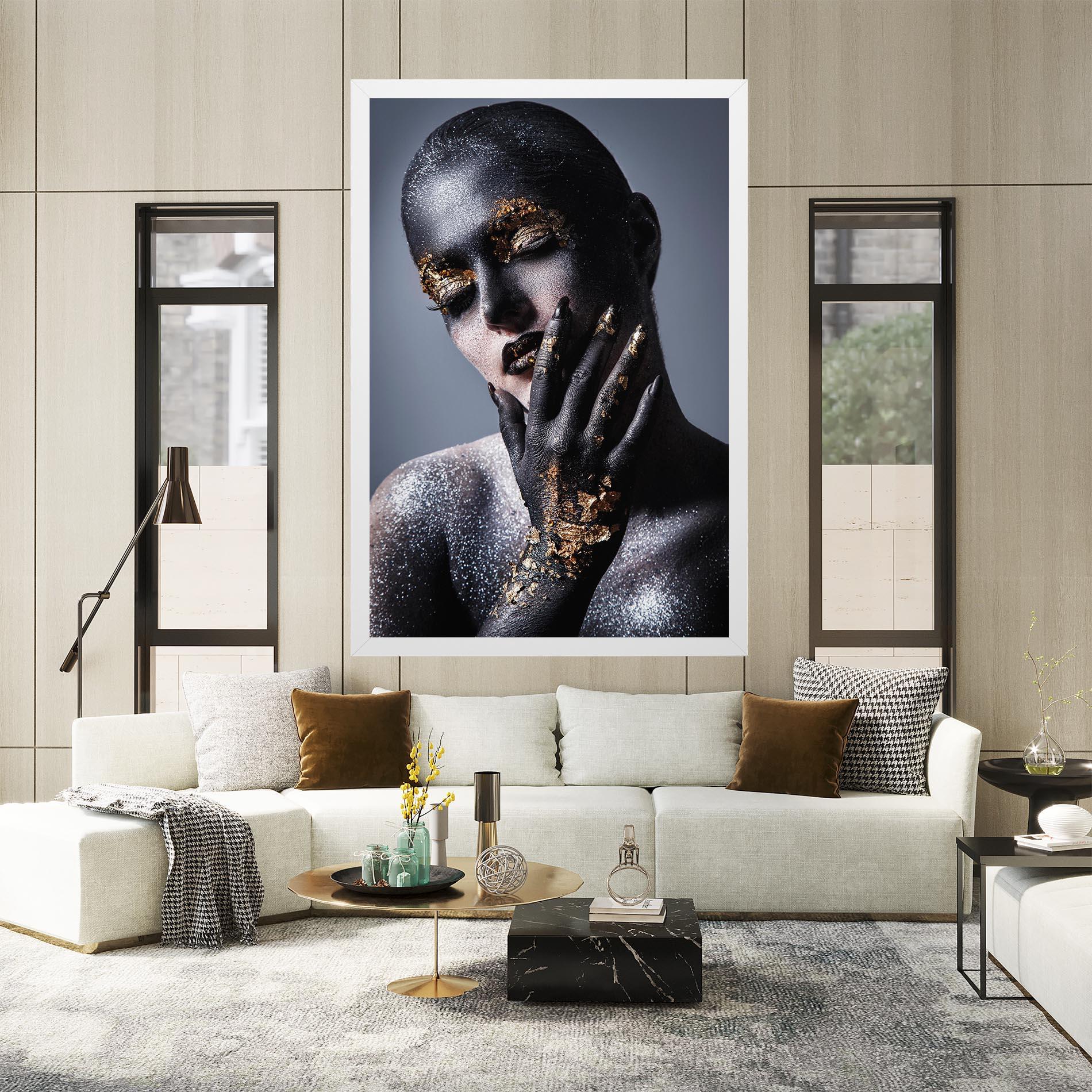 Obraz na Płótnie Artistic Black Makeup mockup 2