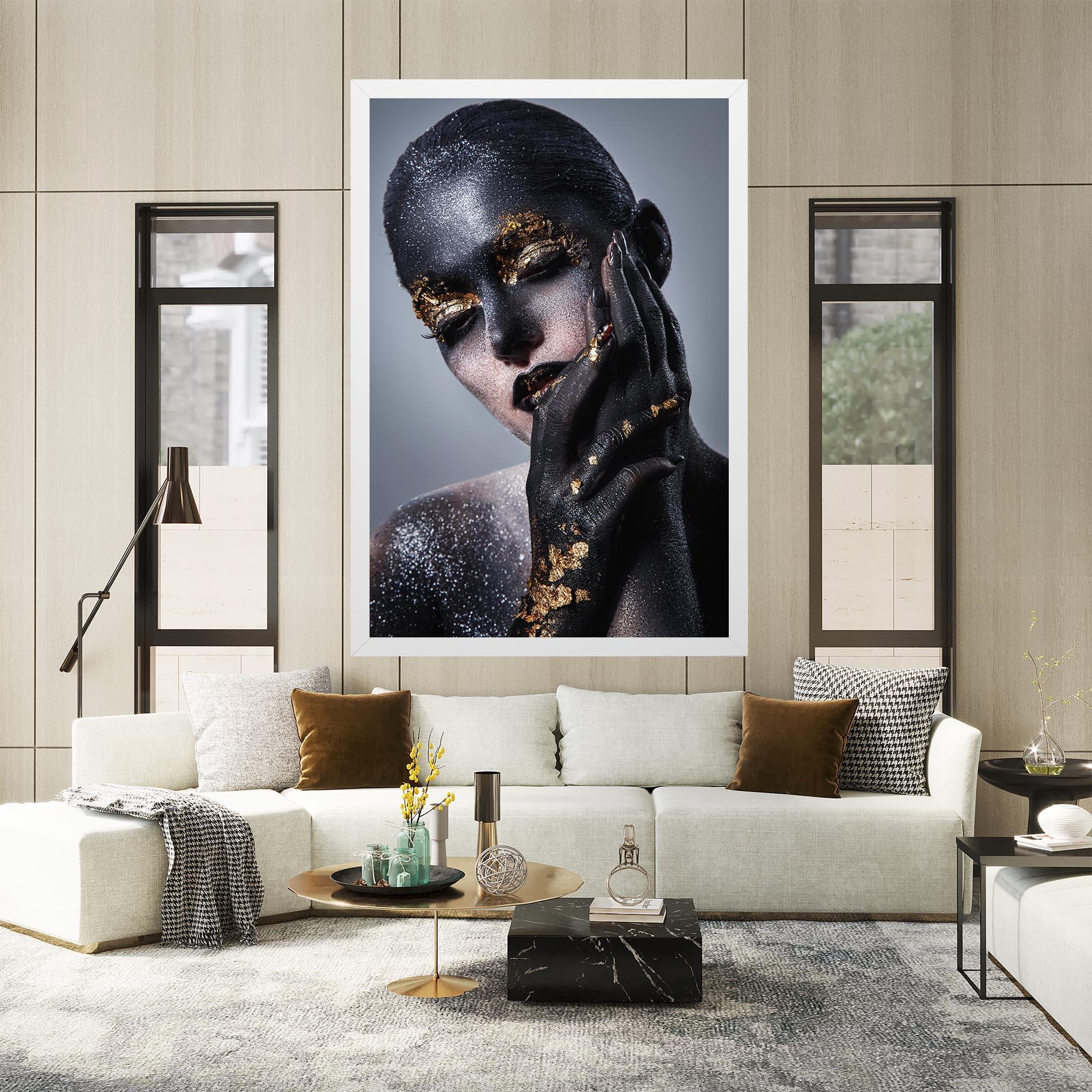 Obraz na Płótnie Black Artistic Makeup mockup 2