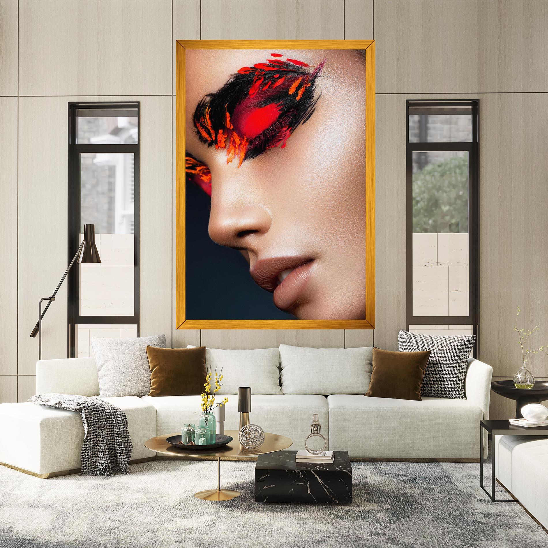 Obraz na Płótnie Fire Make Up mockup 2