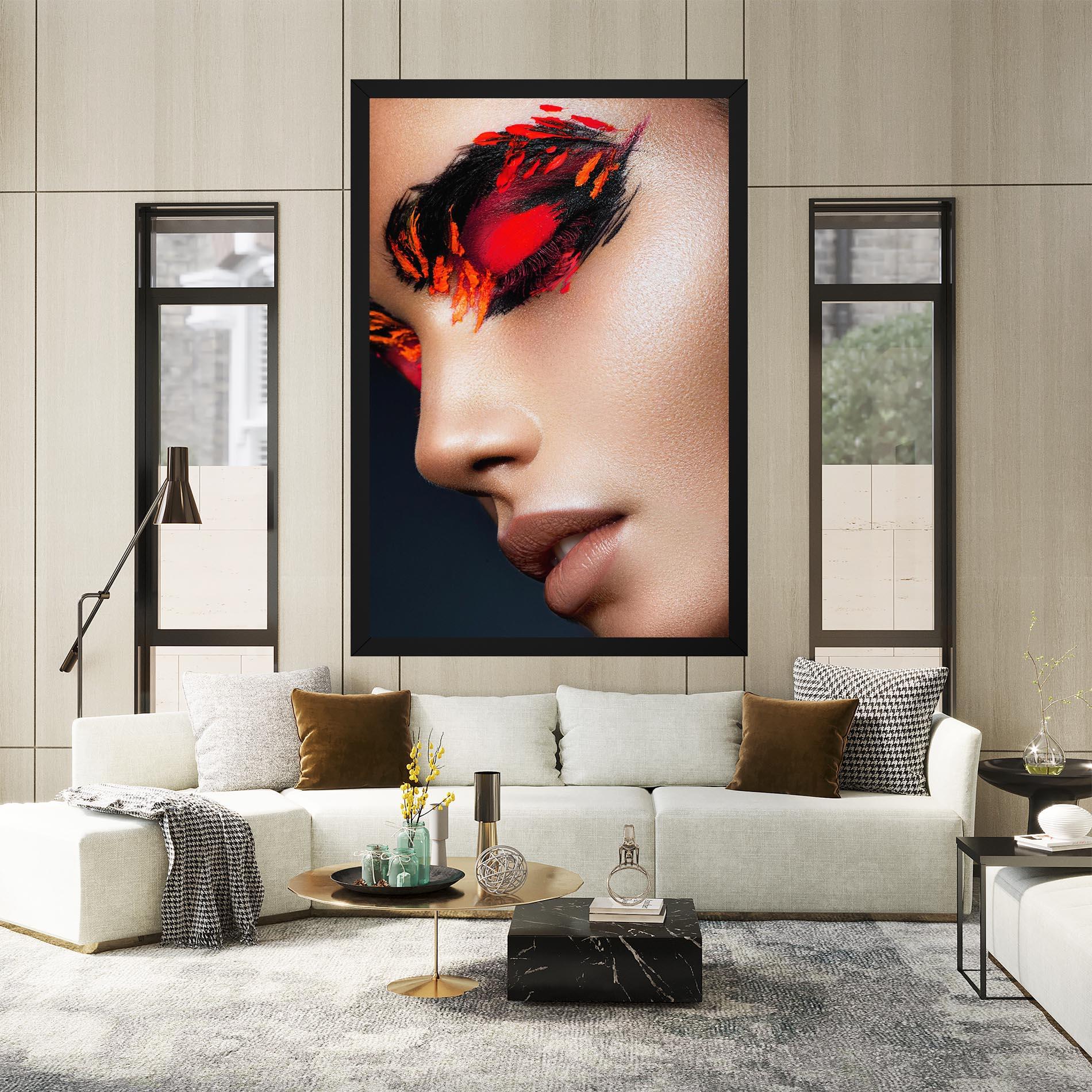 Obraz na Płótnie Fire Make Up mockup 2
