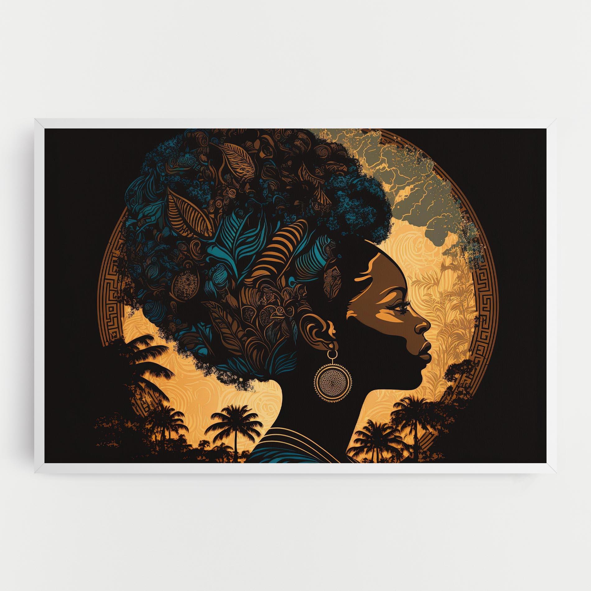 Obraz na Płótnie African Profile Woman mockup 0