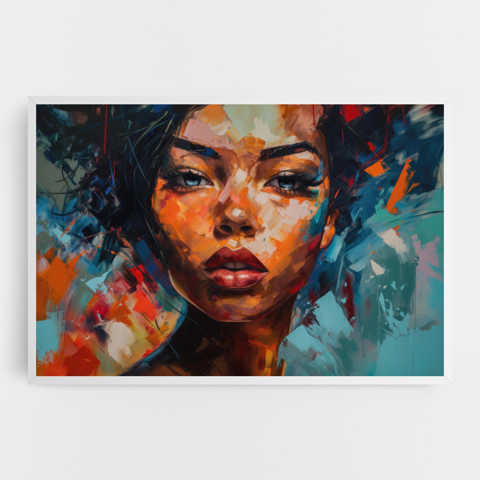 Obraz na Płótnie Intense Fiery Portrait mockup 0