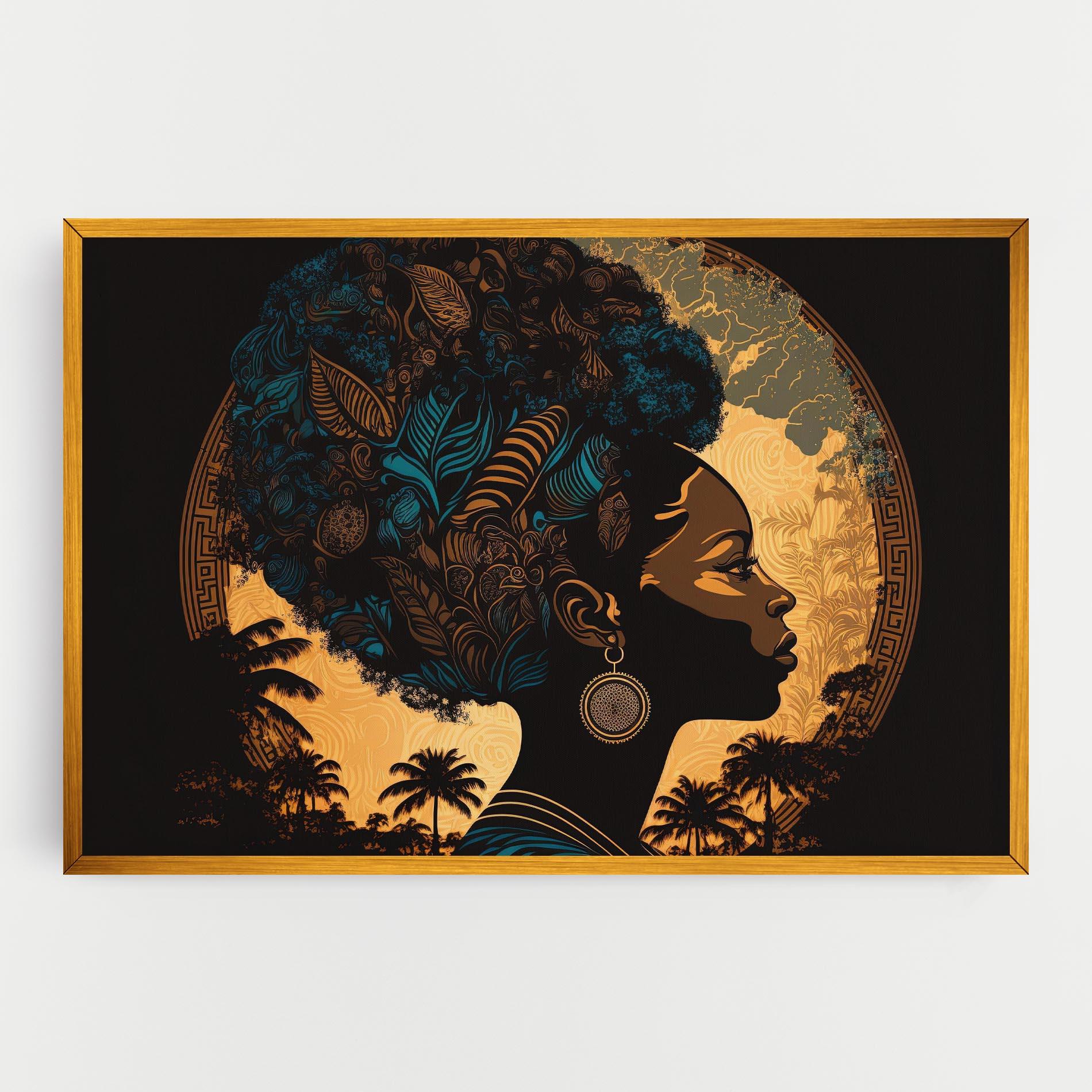 Obraz na Płótnie African Profile Woman mockup 0