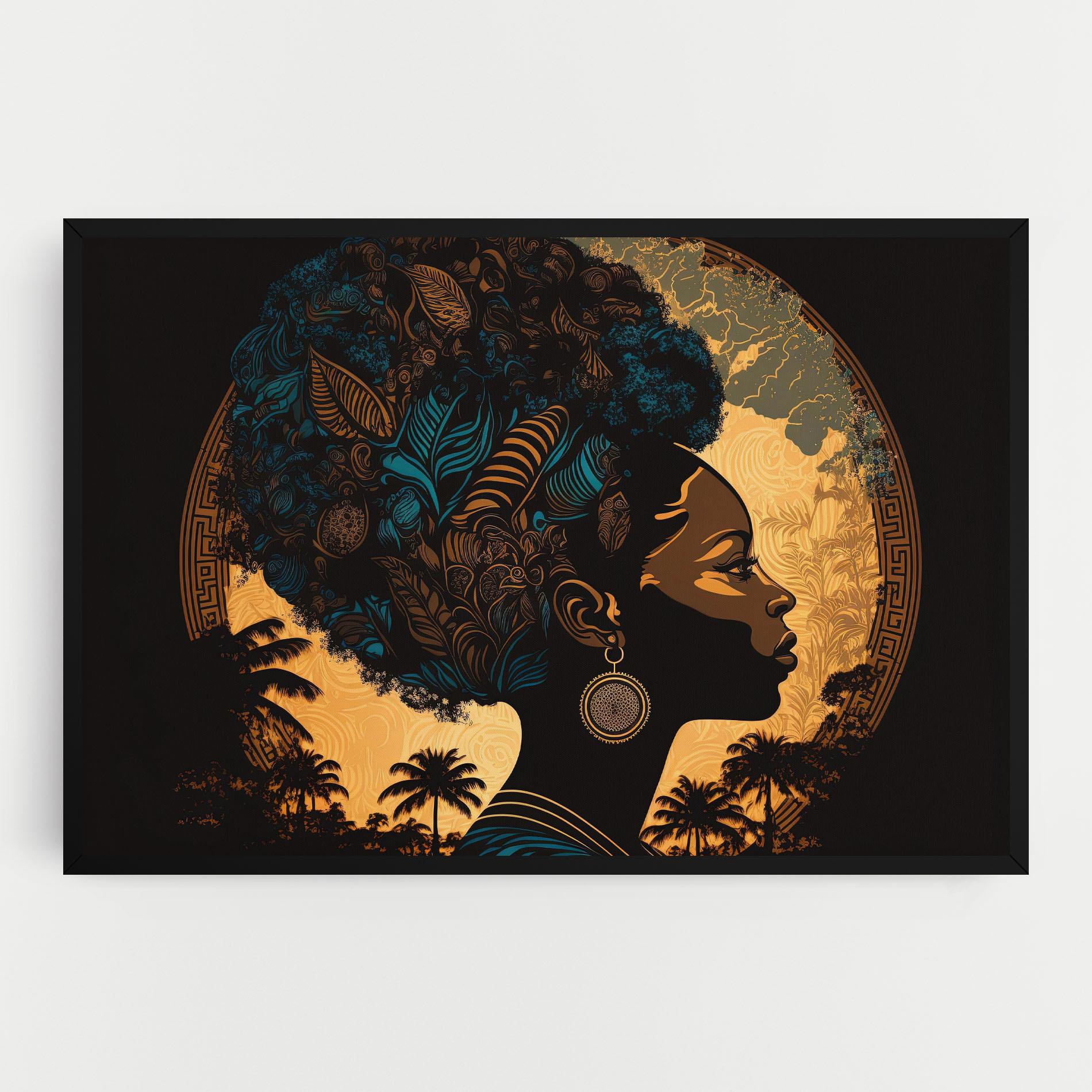 Obraz na Płótnie African Profile Woman mockup 0