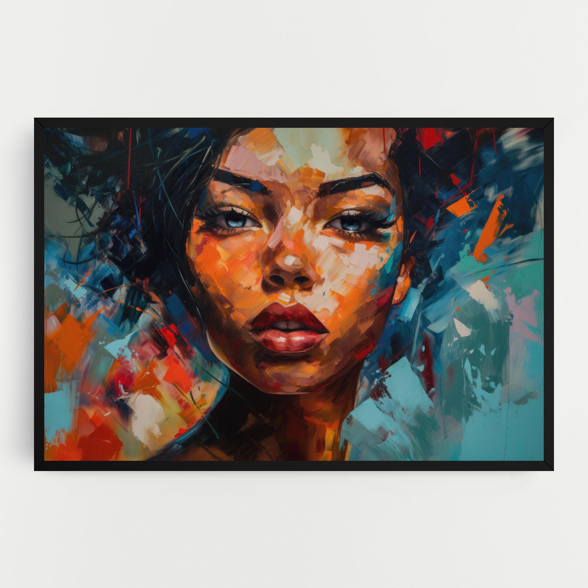 Obraz na Płótnie Intense Fiery Portrait mockup 0