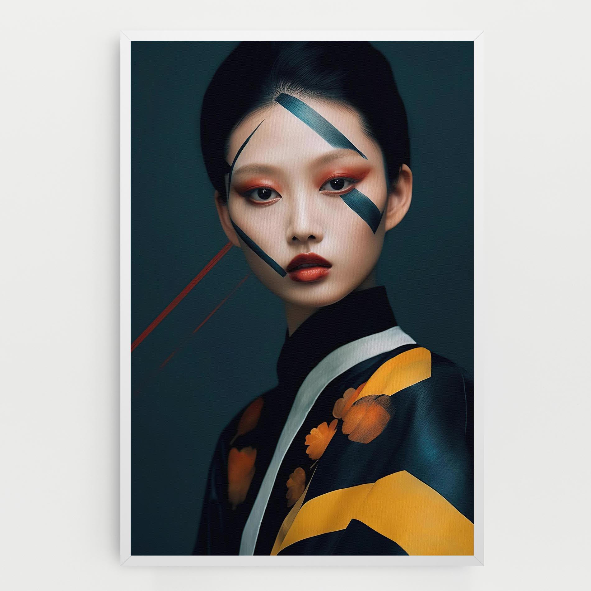Obraz na Płótnie Asian Painted Woman mockup 0