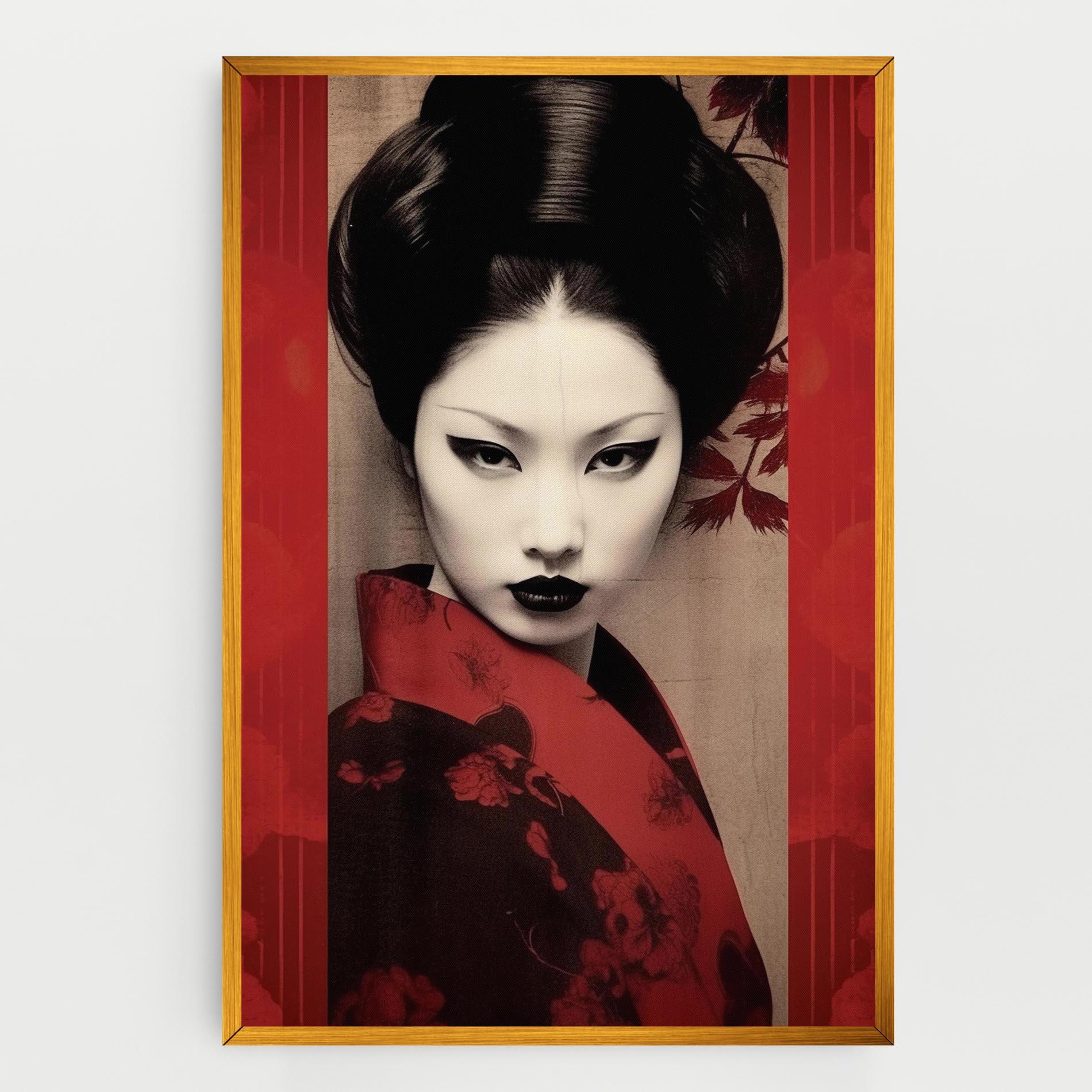 Obraz na Płótnie Black Asiatic Makeup mockup 0