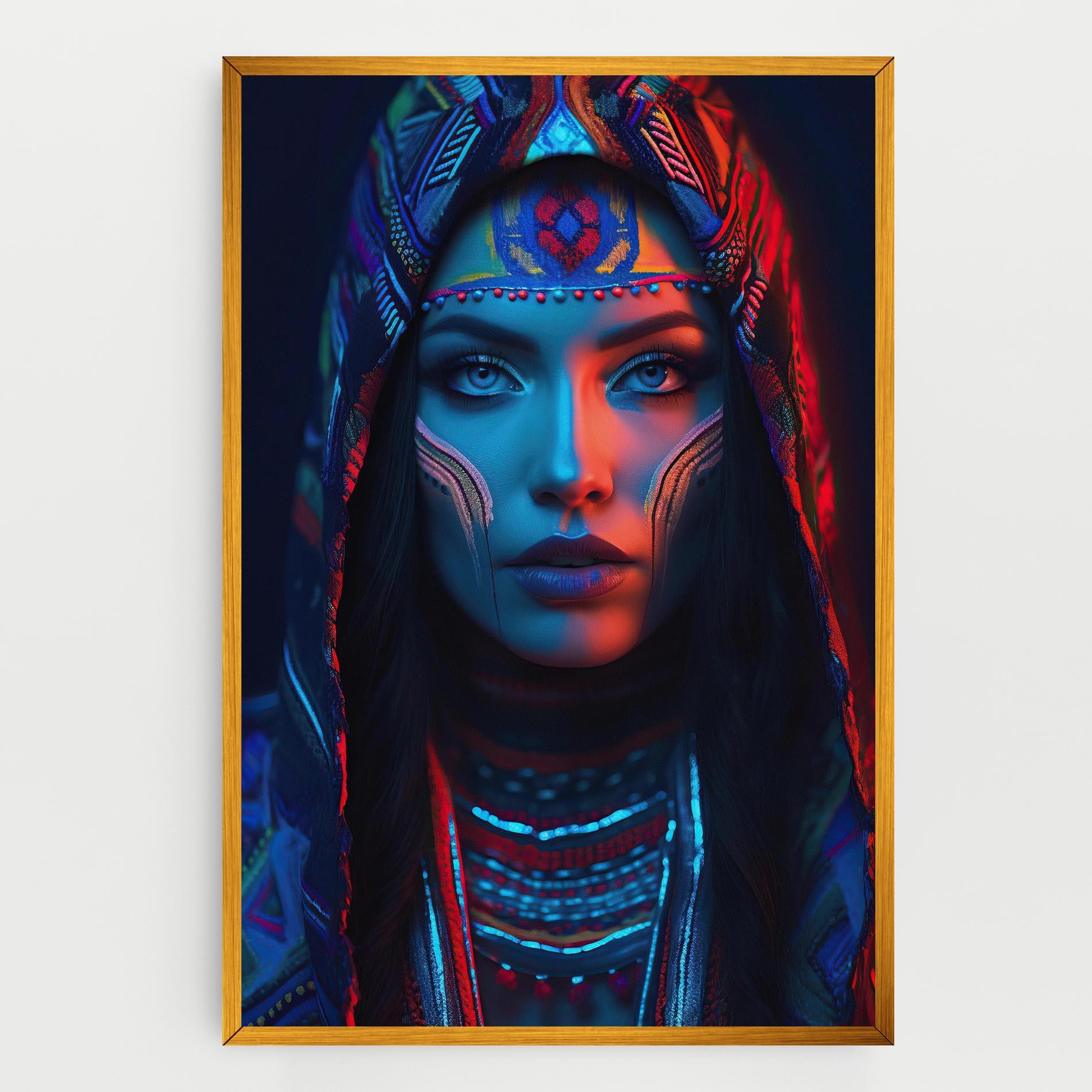 Obraz na Płótnie Blue Red Light Hood mockup 0