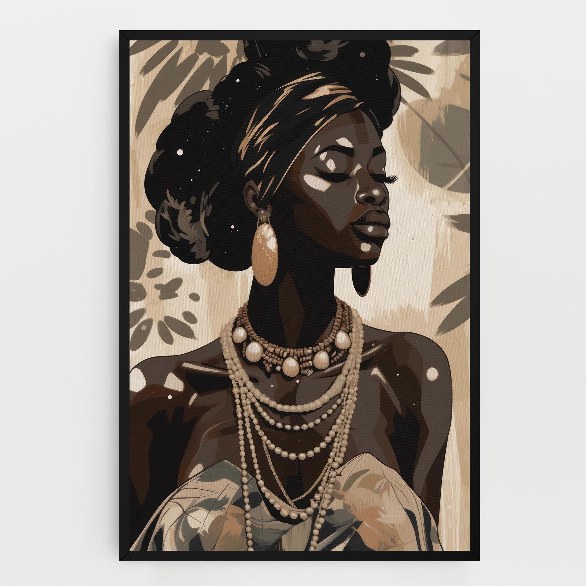 African Woman On Cream mockup 0
