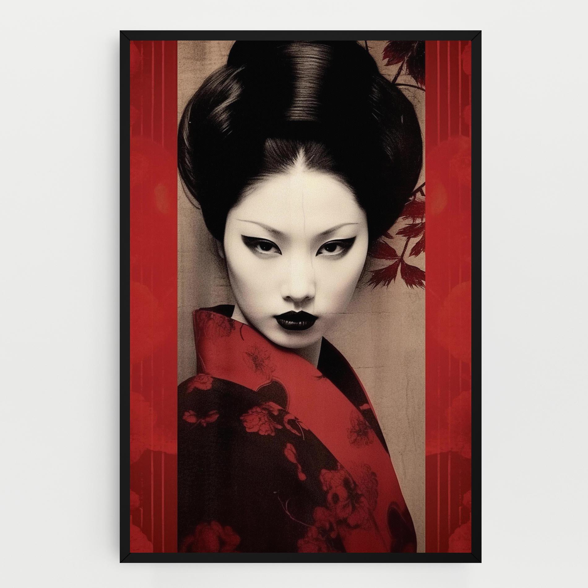 Obraz na Płótnie Black Asiatic Makeup mockup 0