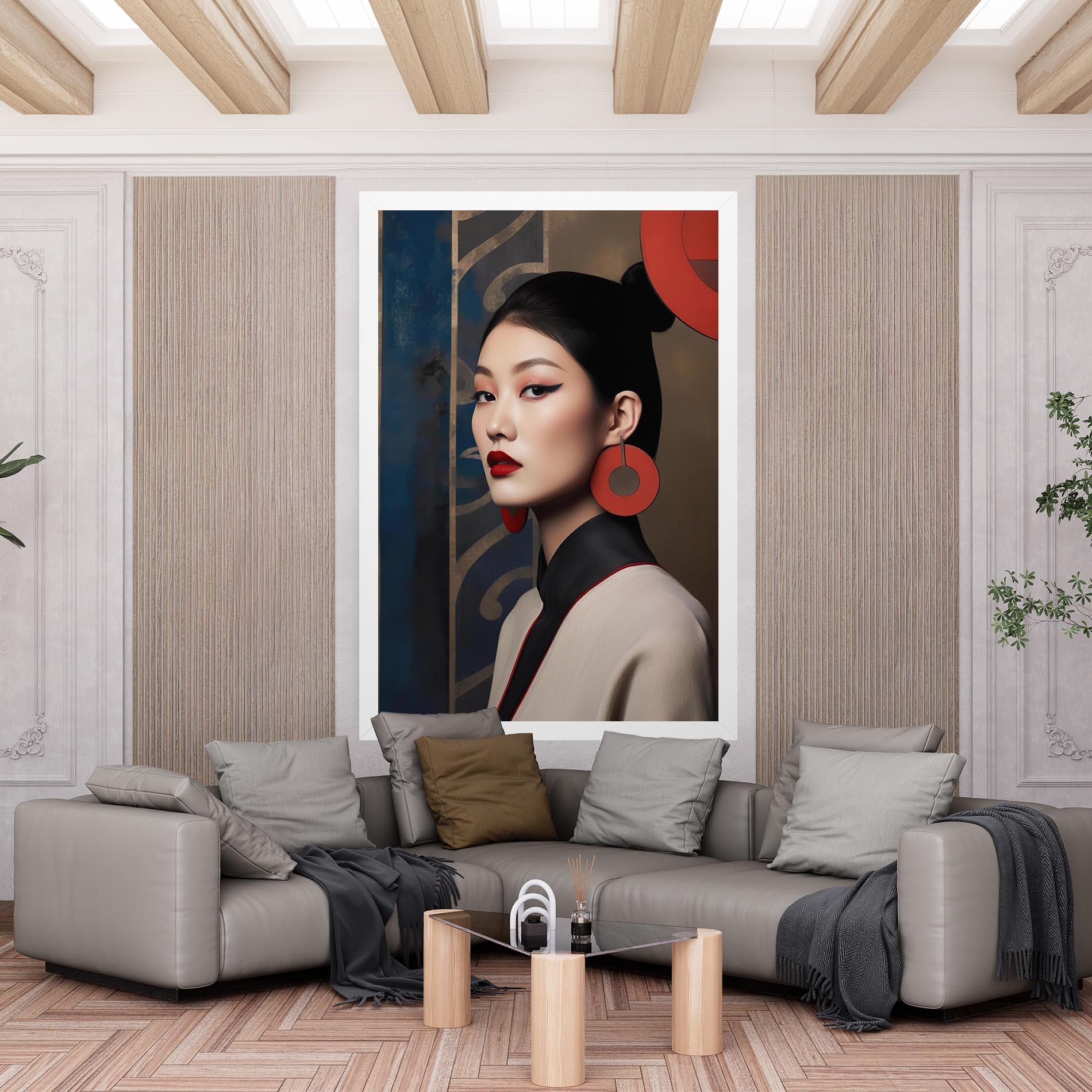 Obraz na Płótnie Asian Big Earrings mockup 6