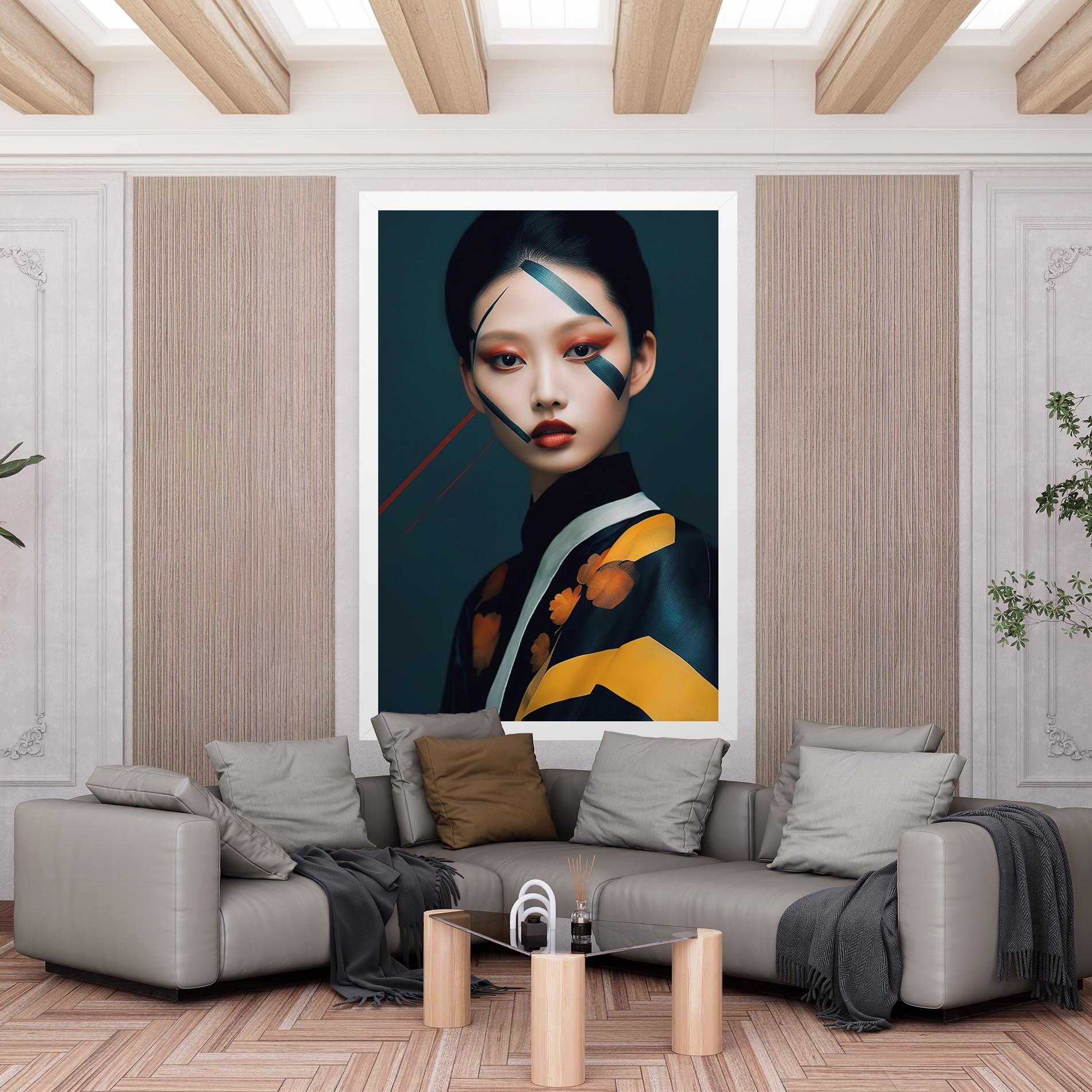 Obraz na Płótnie Asian Painted Woman mockup 6