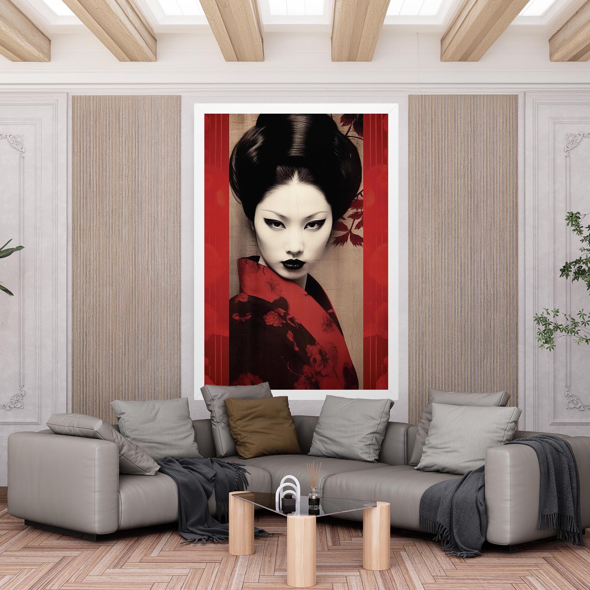 Obraz na Płótnie Black Asiatic Makeup mockup 6