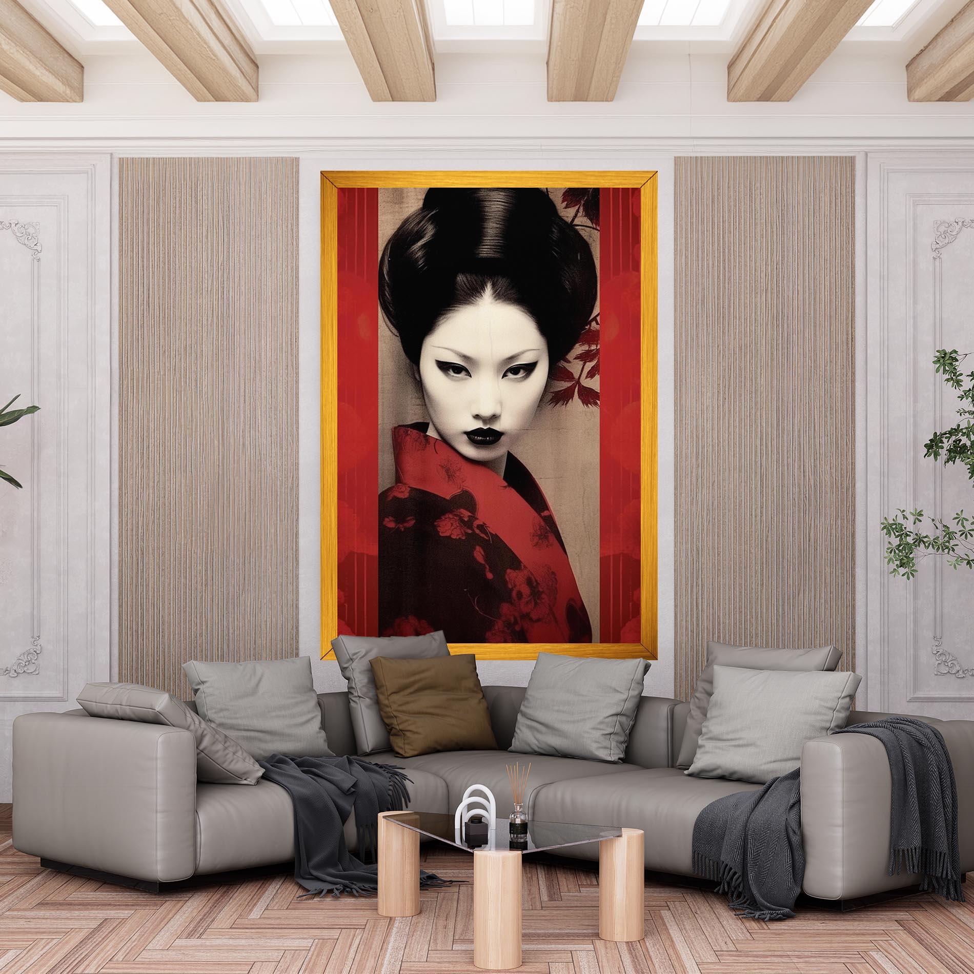 Obraz na Płótnie Black Asiatic Makeup mockup 6