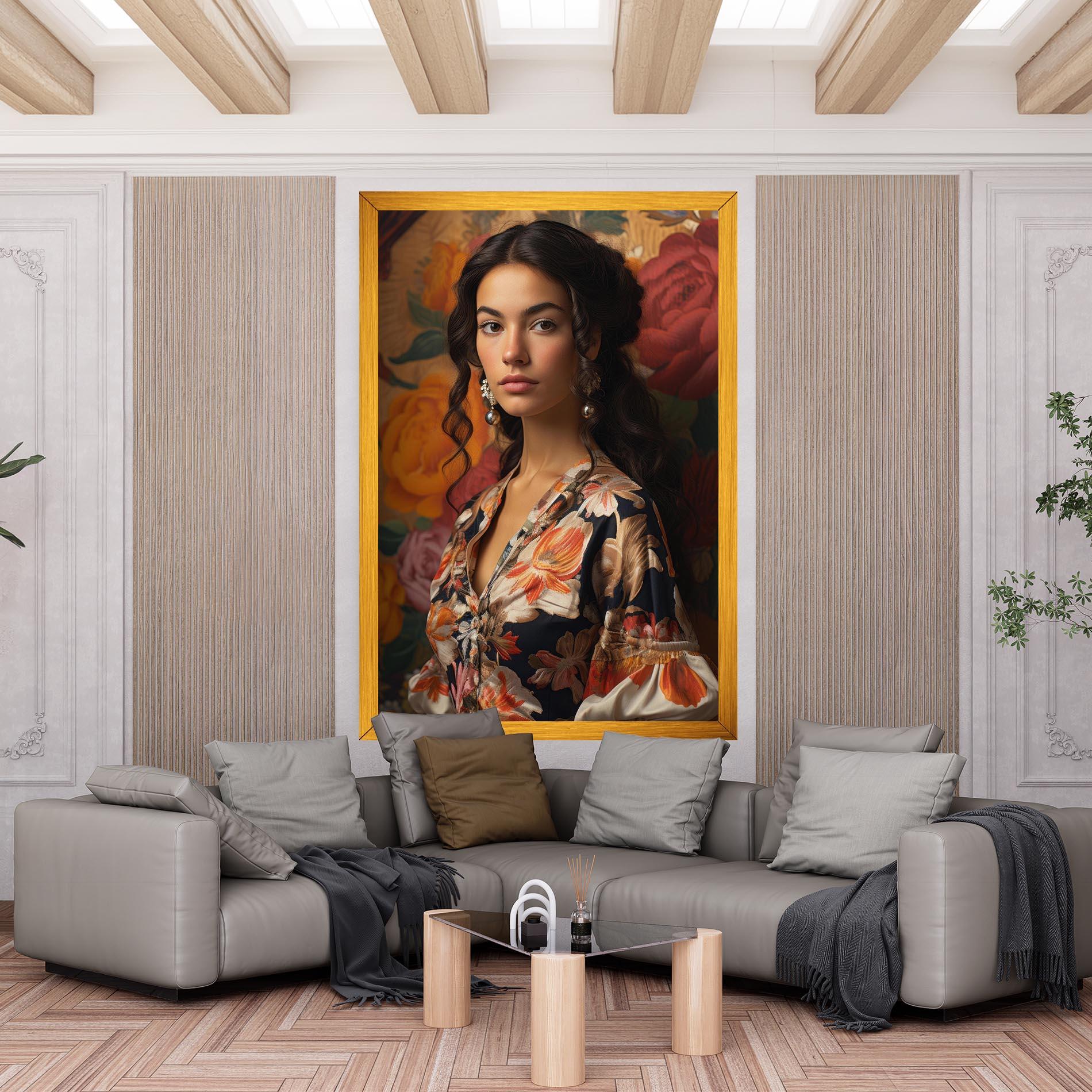 Obraz na Płótnie Floral Dress Lady mockup 6