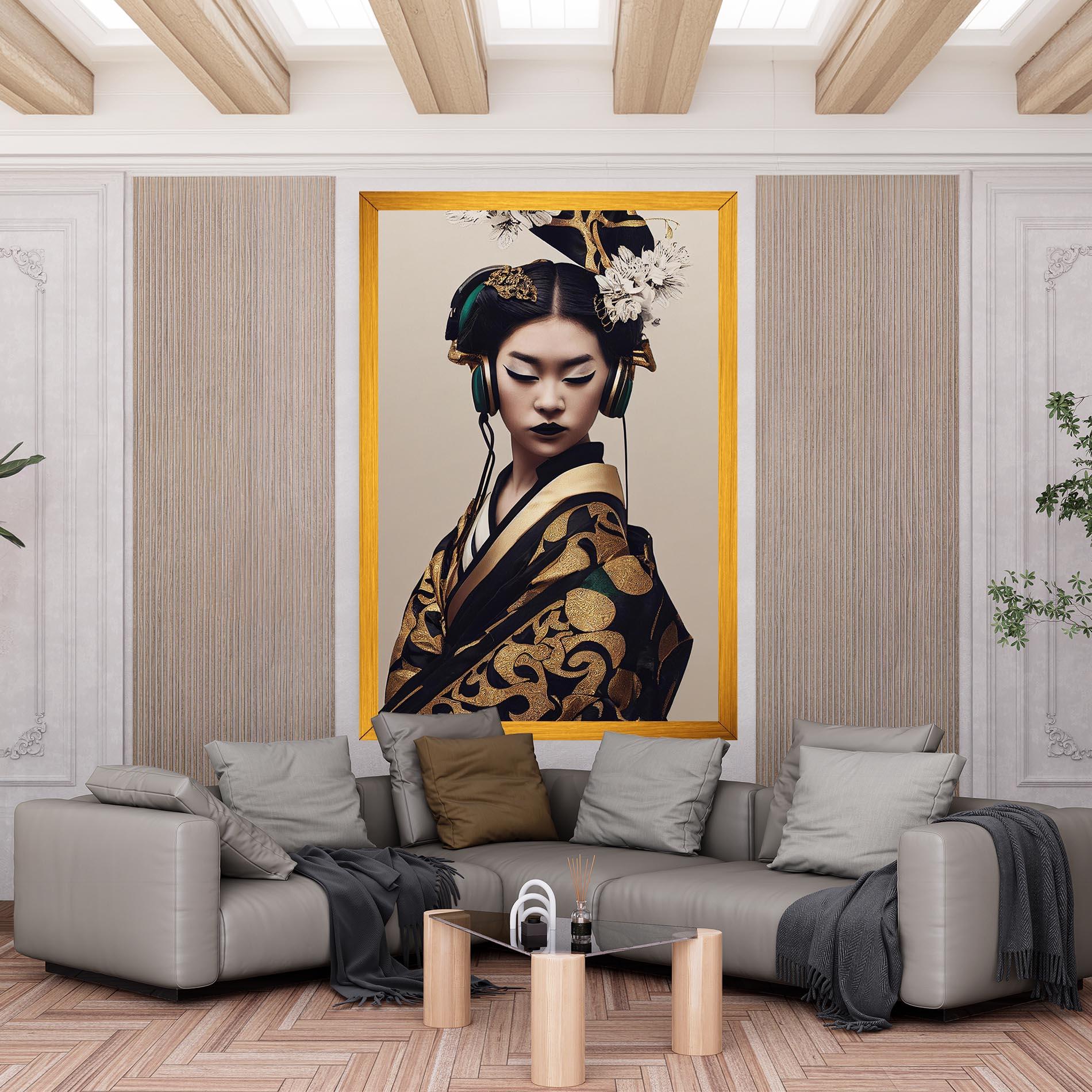 Obraz na Płótnie Kimono Headphones mockup 6