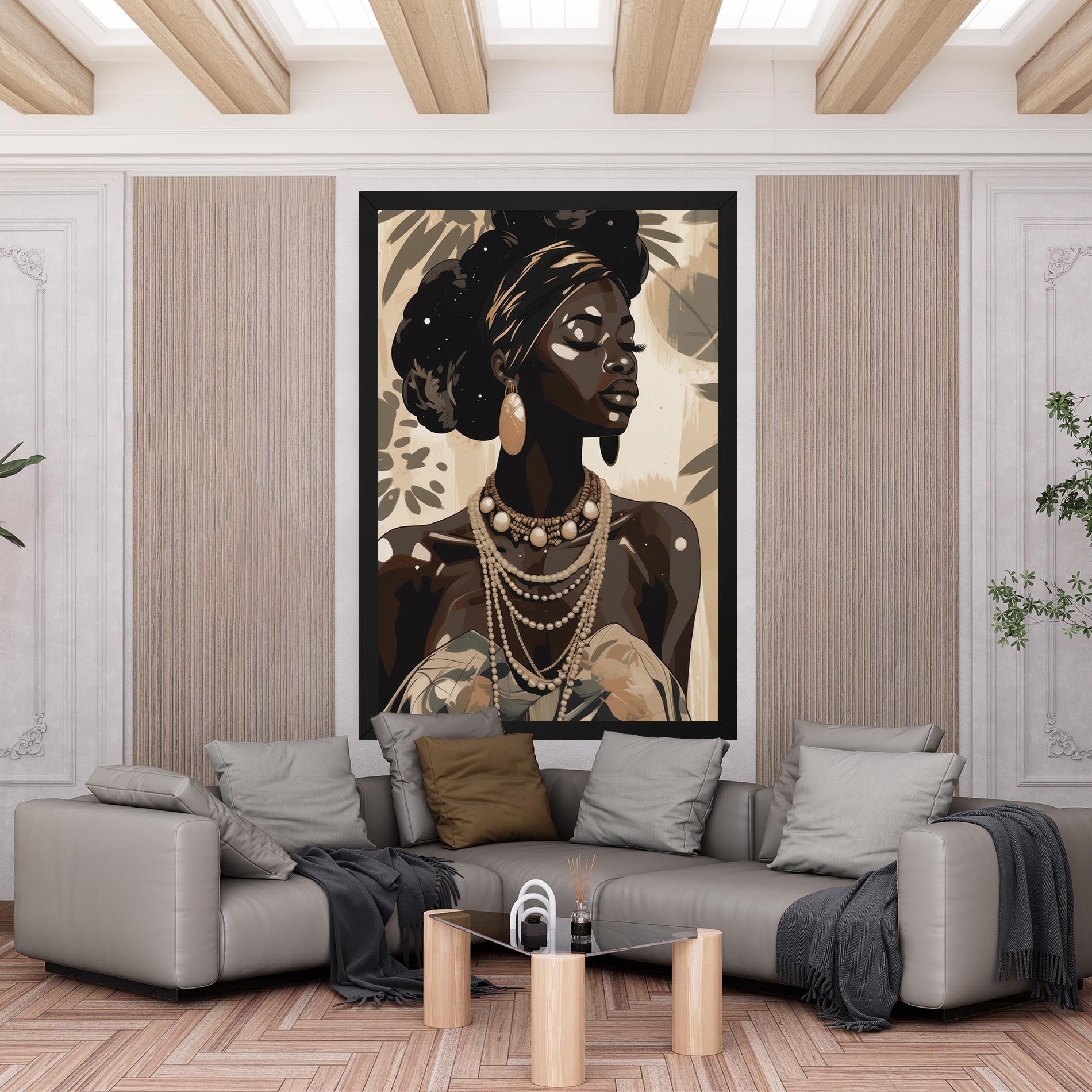 African Woman On Cream mockup 6